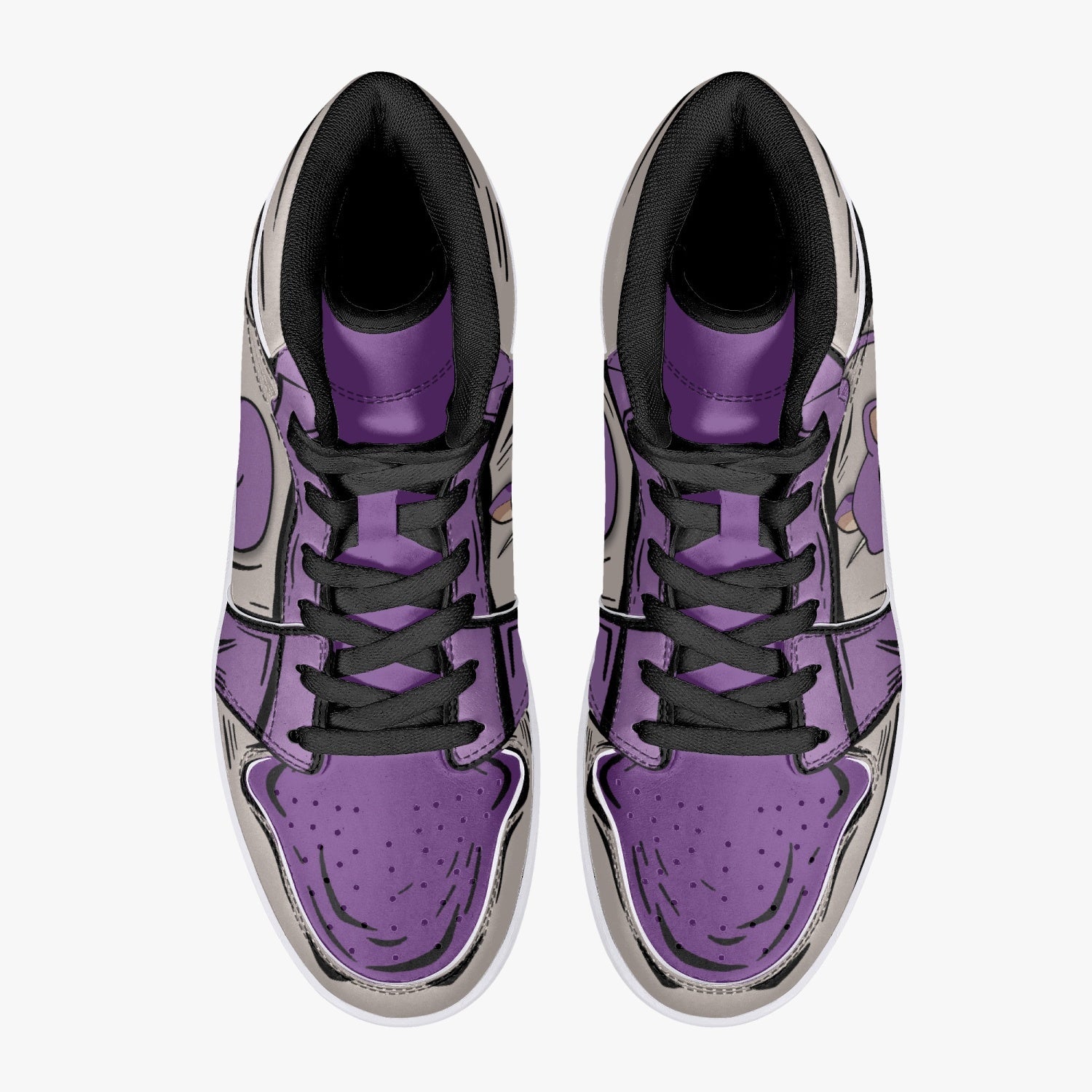 Rattata Pokemon Mid 1 Basketball Shoes