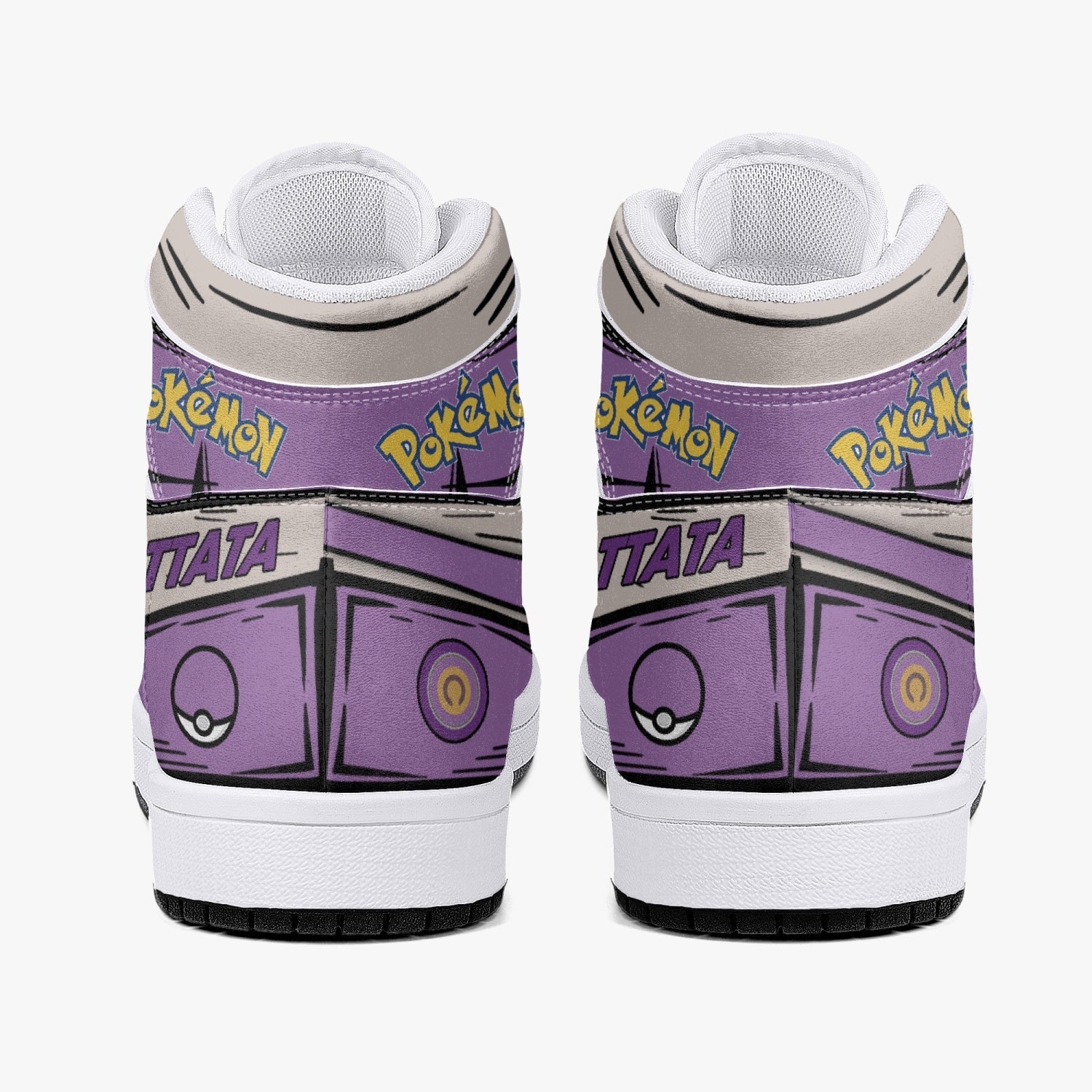 Rattata Pokemon Mid 1 Basketball Shoes