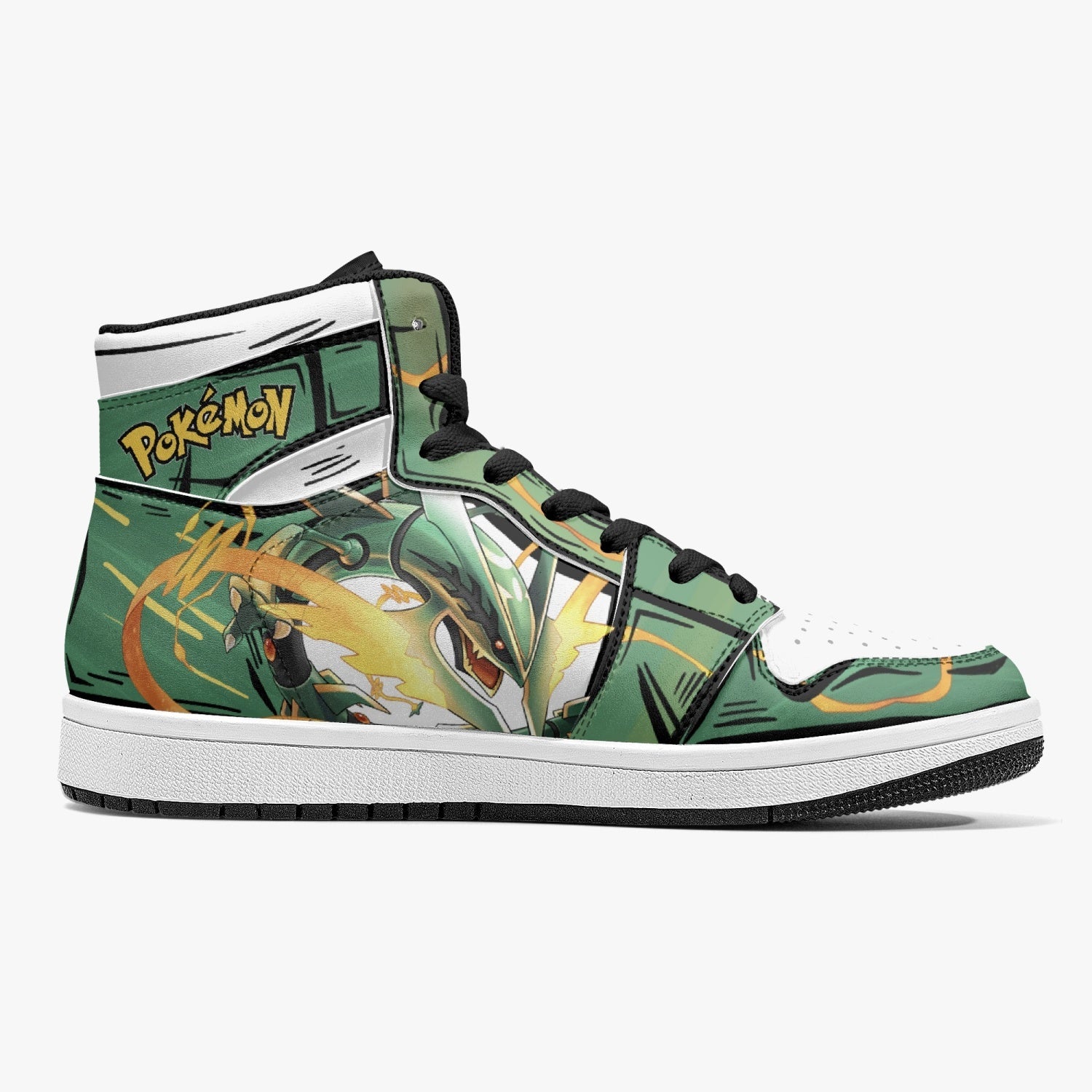 Rayquaza Pokemon Mid 1 Basketball Shoes