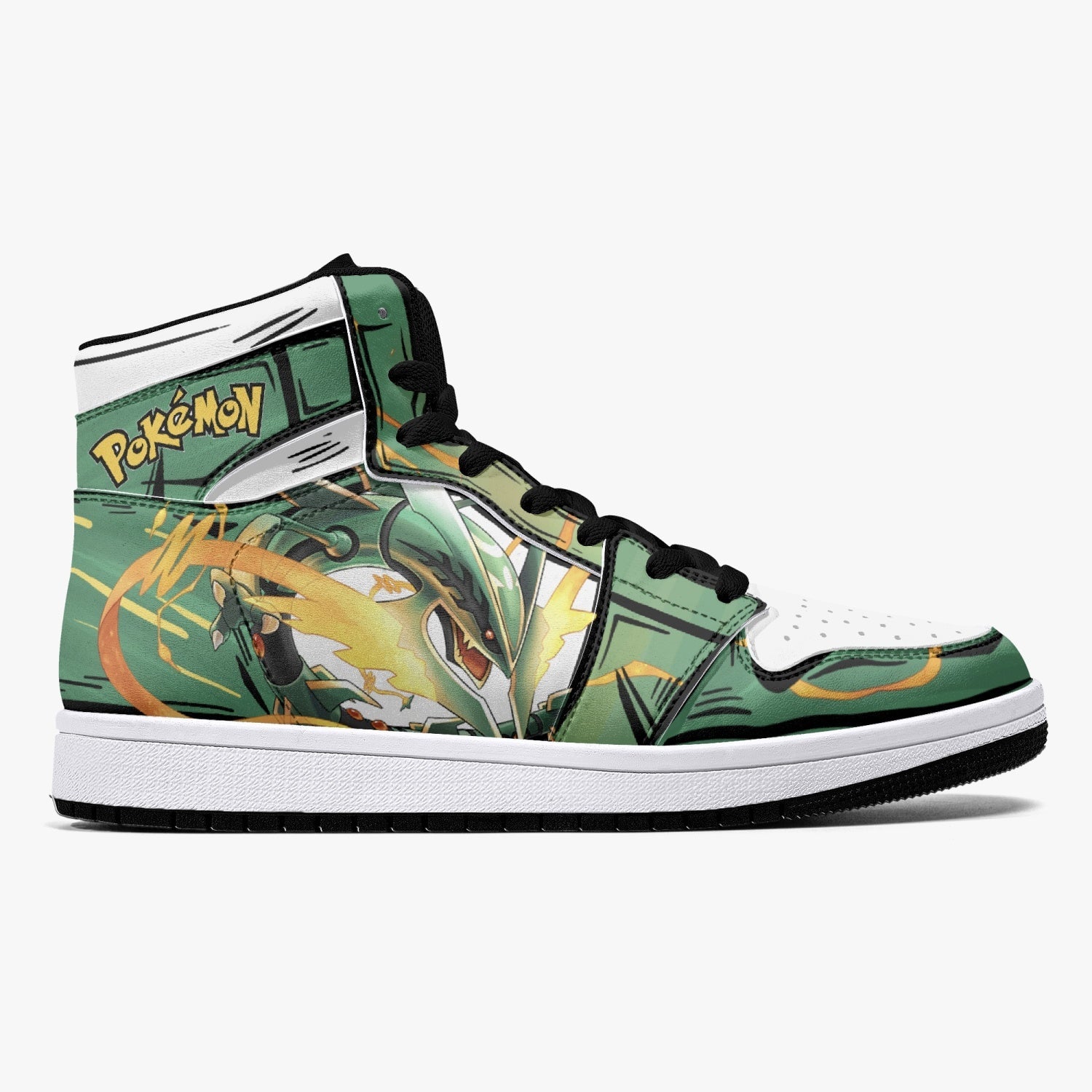 Rayquaza Pokemon Mid 1 Basketball Shoes