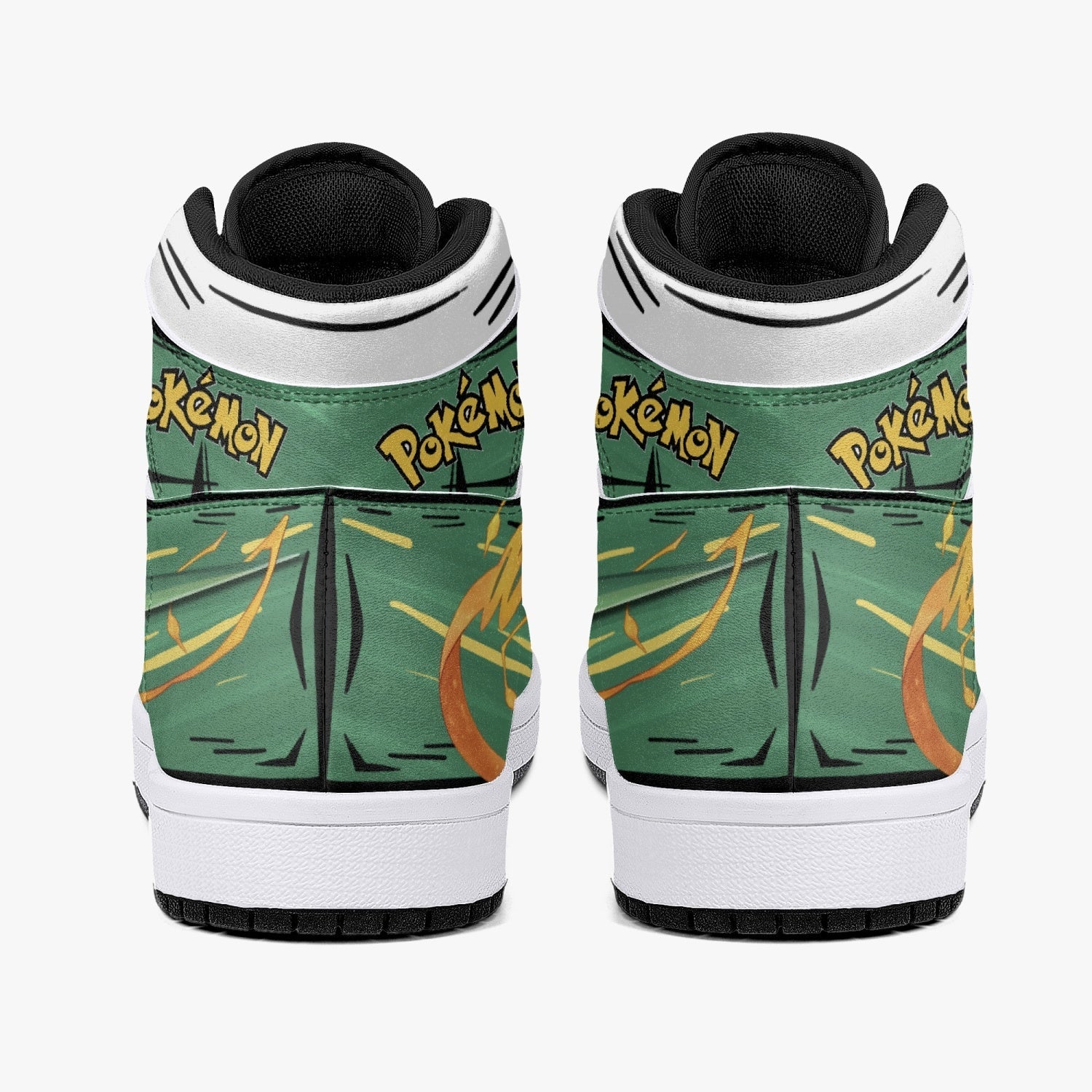 Rayquaza Pokemon Mid 1 Basketball Shoes