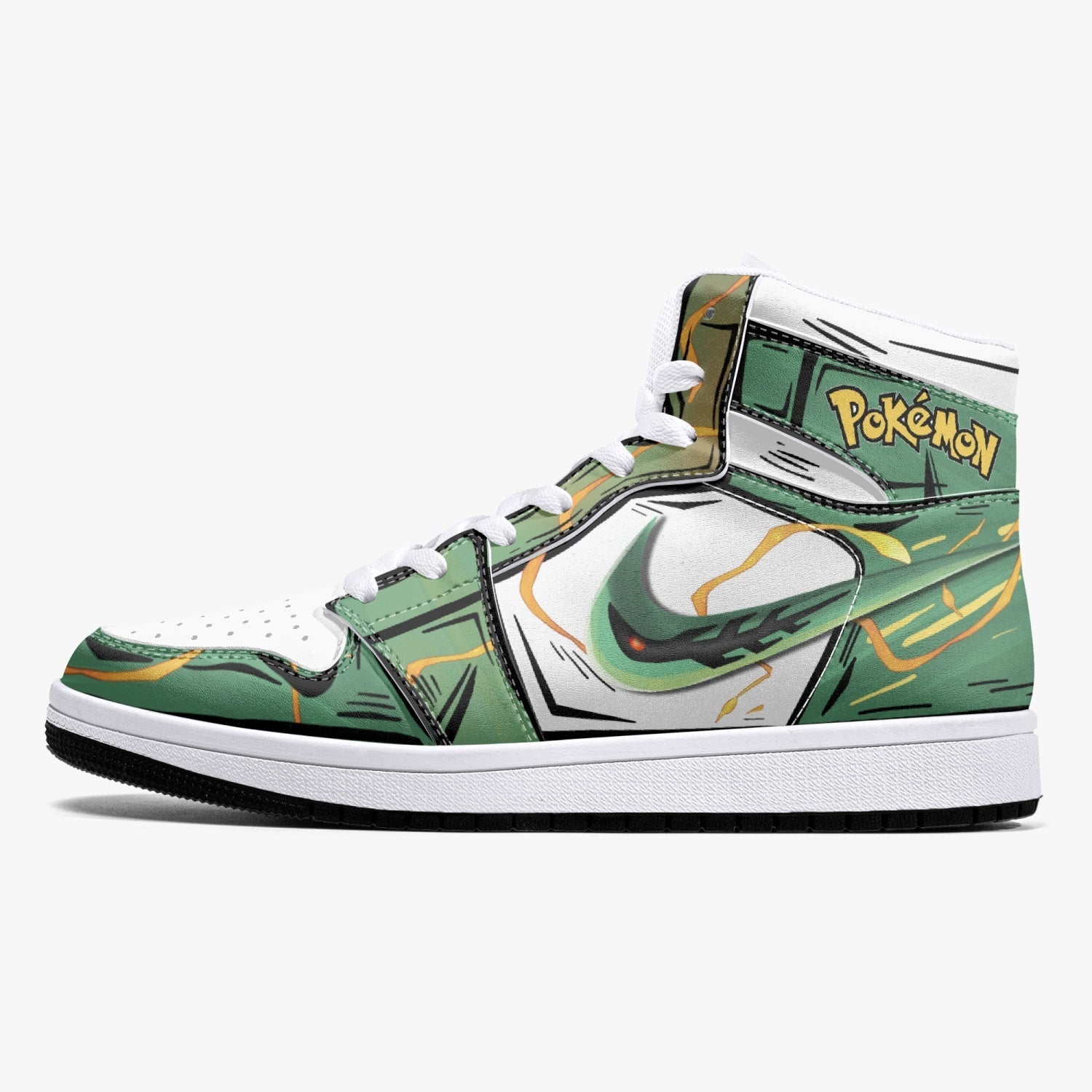 Rayquaza Pokemon Mid 1 Basketball Shoes
