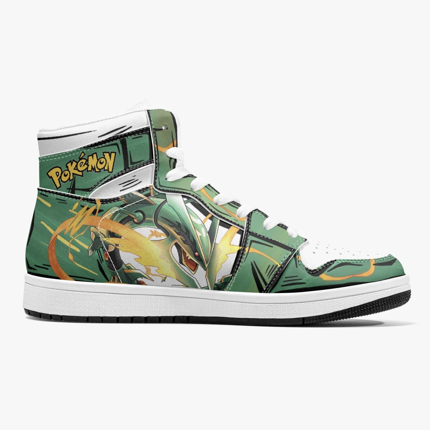 Rayquaza Pokemon Mid 1 Basketball Shoes