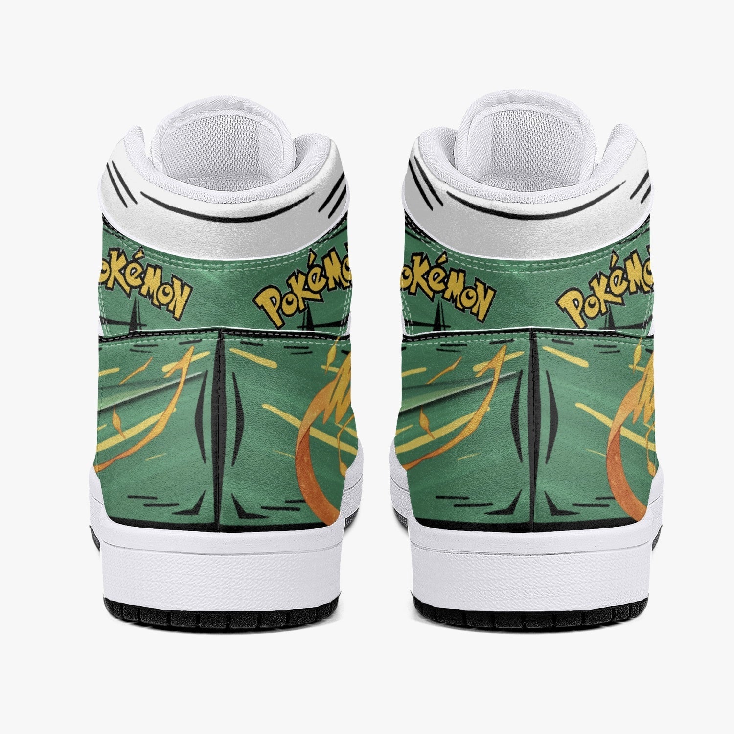 Rayquaza Pokemon Mid 1 Basketball Shoes