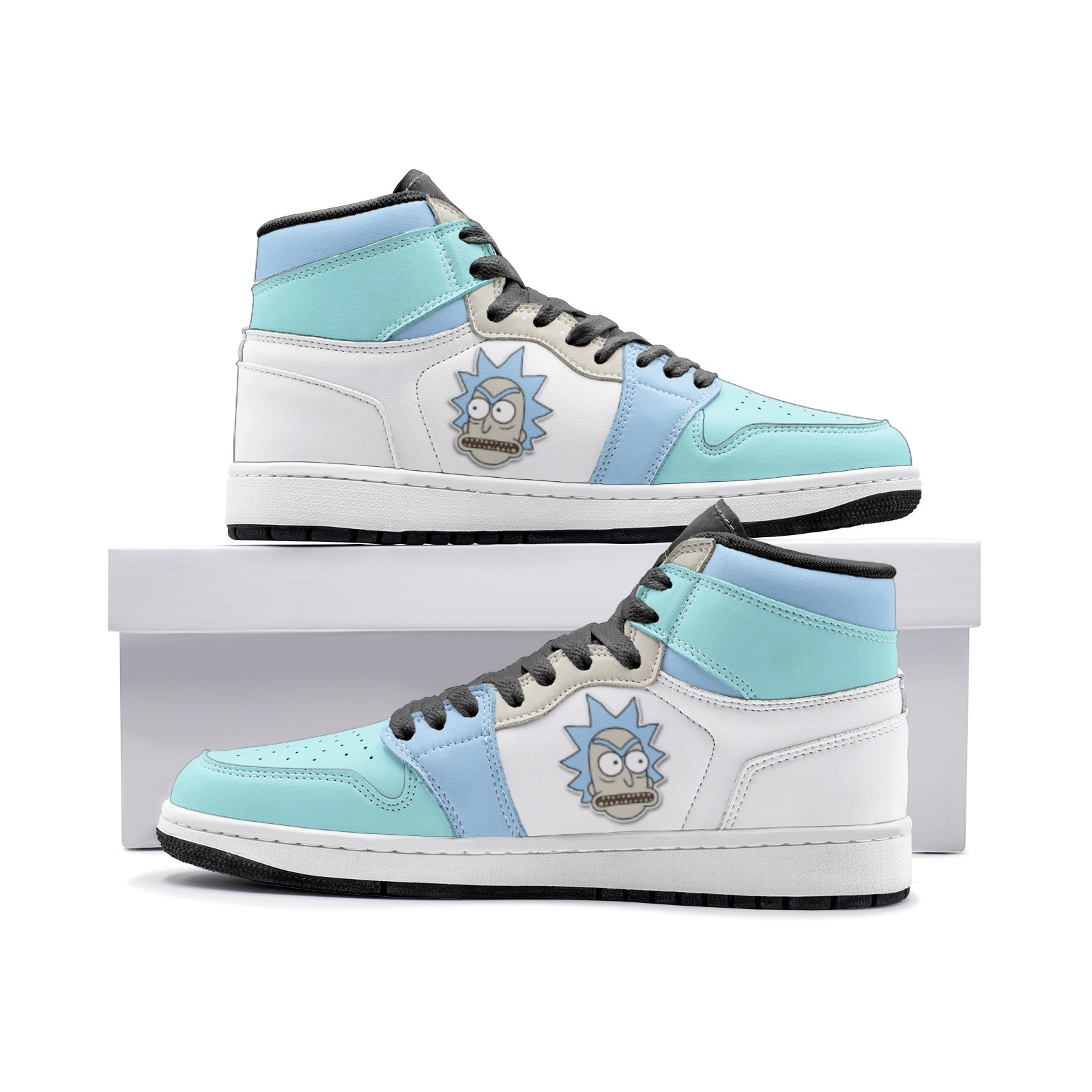 Rick got Angry Rick and Morty Mid 1 Basketball Shoes
