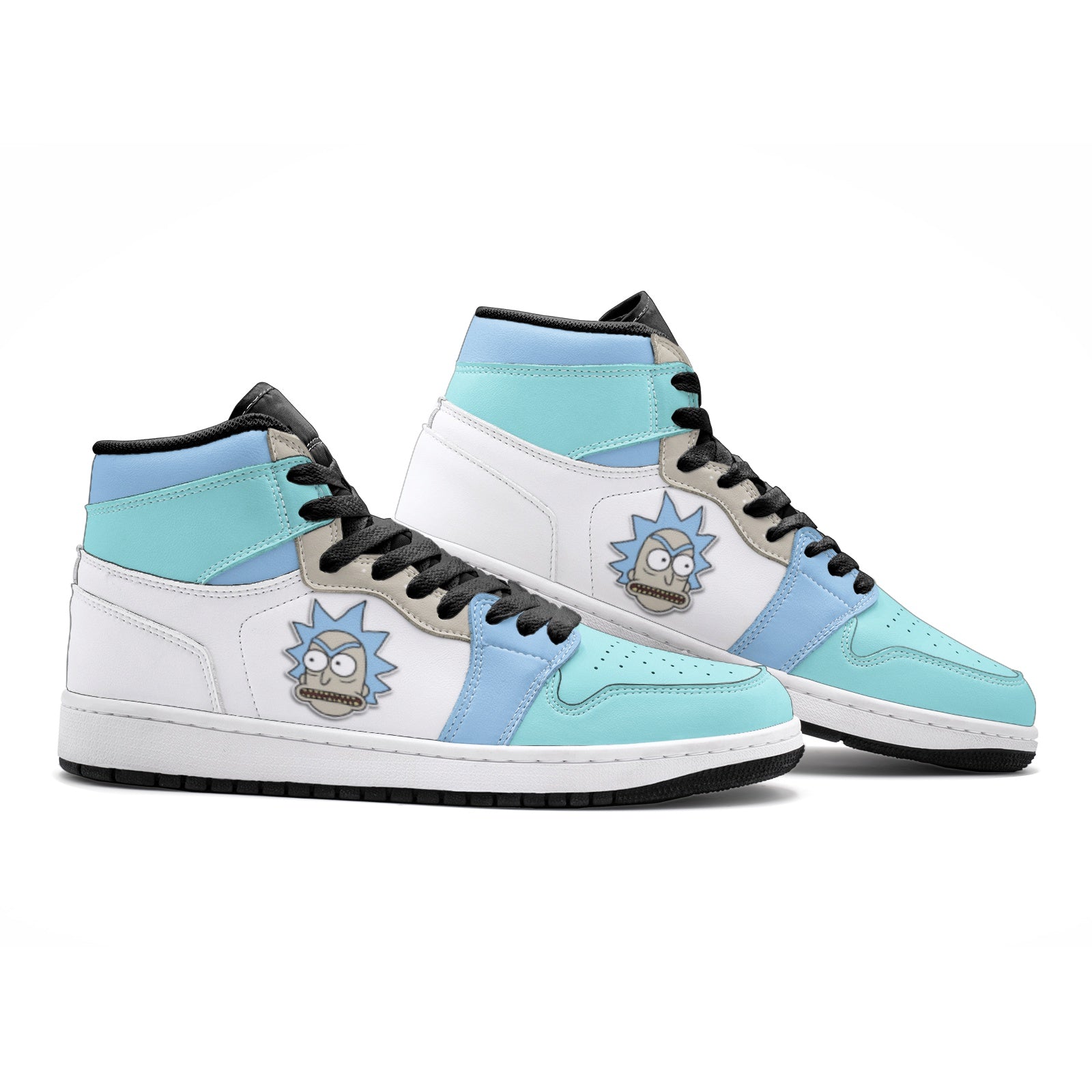 Rick got Angry Rick and Morty Mid 1 Basketball Shoes