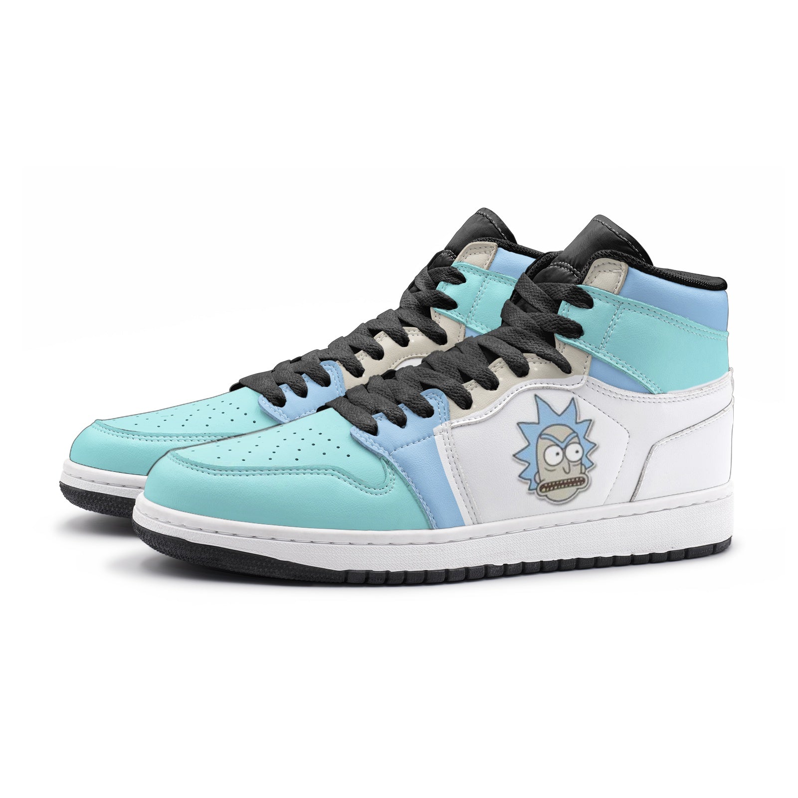 Rick got Angry Rick and Morty Mid 1 Basketball Shoes