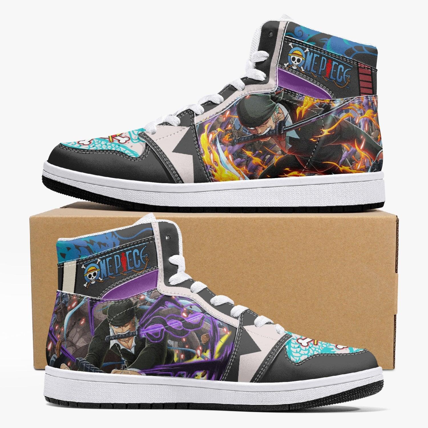 Roronoa Zoro Dressrosa One Piece Mid 1 Basketball Shoes