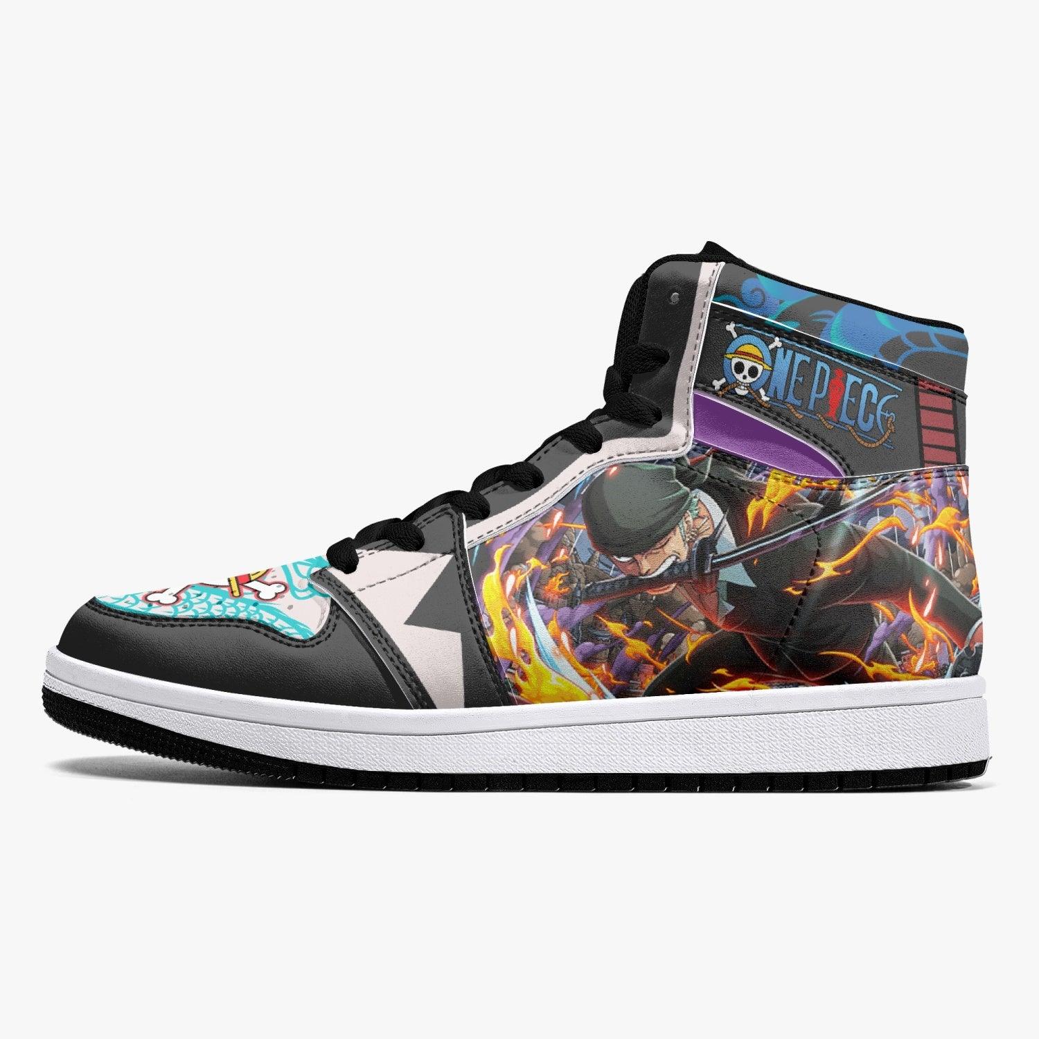 Roronoa Zoro Dressrosa One Piece Mid 1 Basketball Shoes