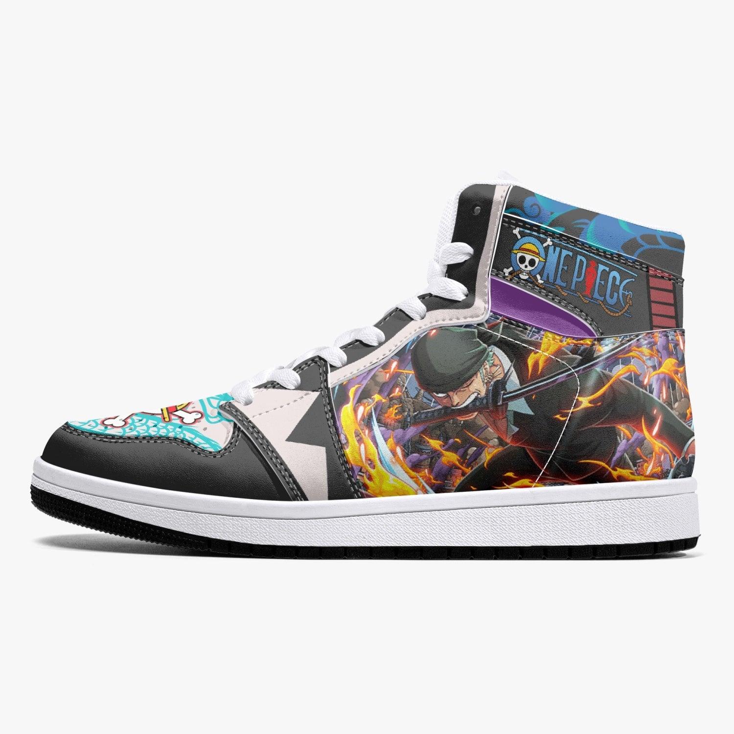 Roronoa Zoro Dressrosa One Piece Mid 1 Basketball Shoes