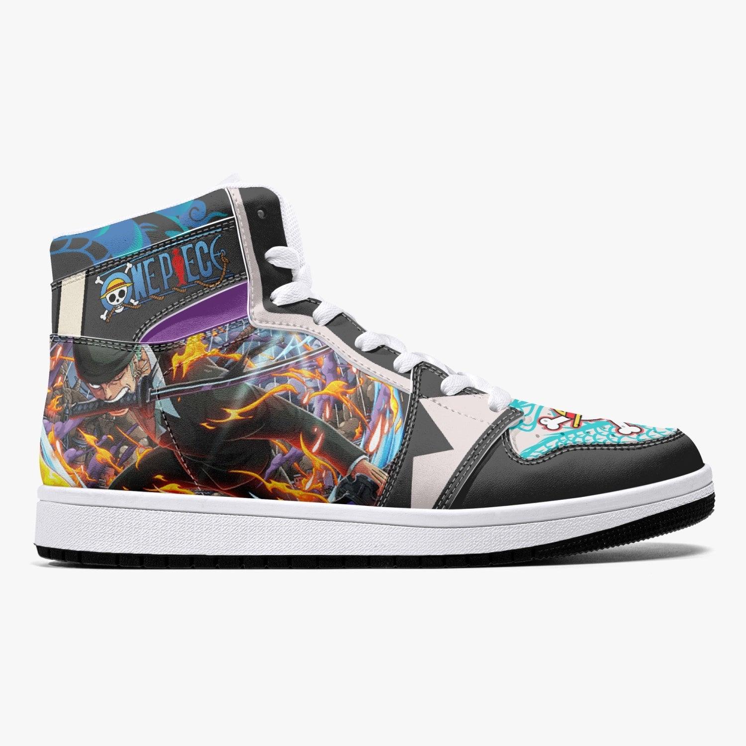 Roronoa Zoro Dressrosa One Piece Mid 1 Basketball Shoes