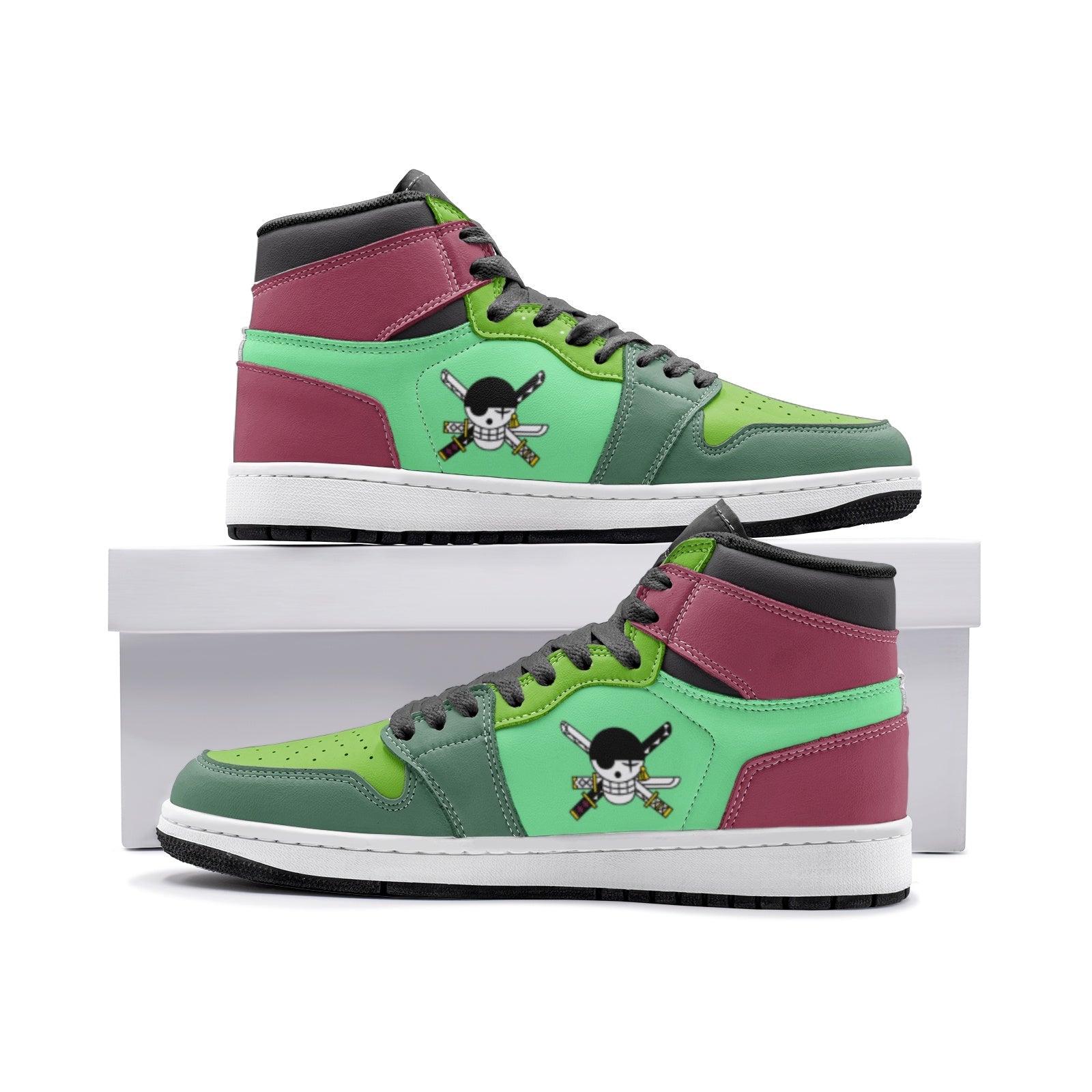 Roronoa Zoro One Piece Mid 1 Basketball Shoes