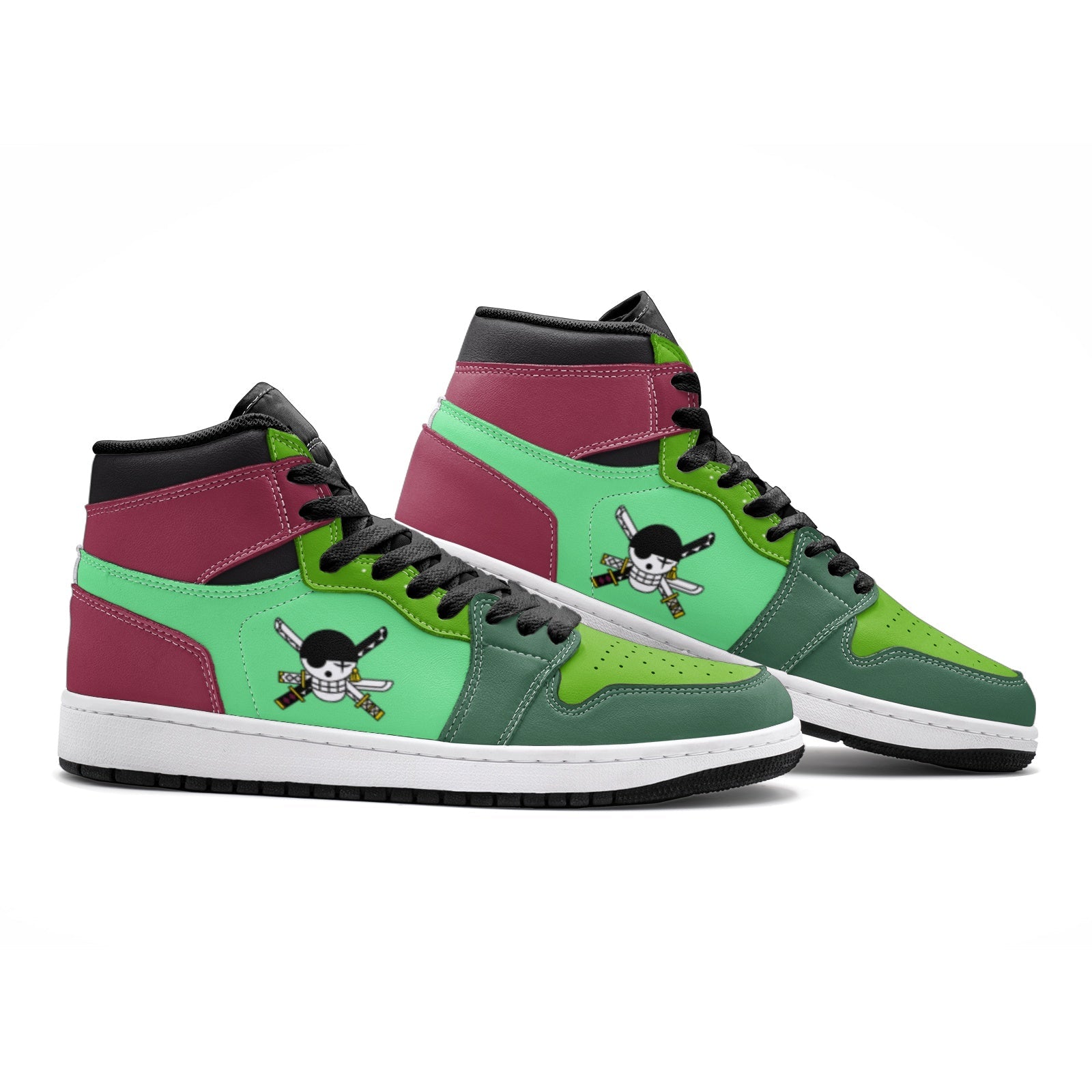 Roronoa Zoro One Piece Mid 1 Basketball Shoes
