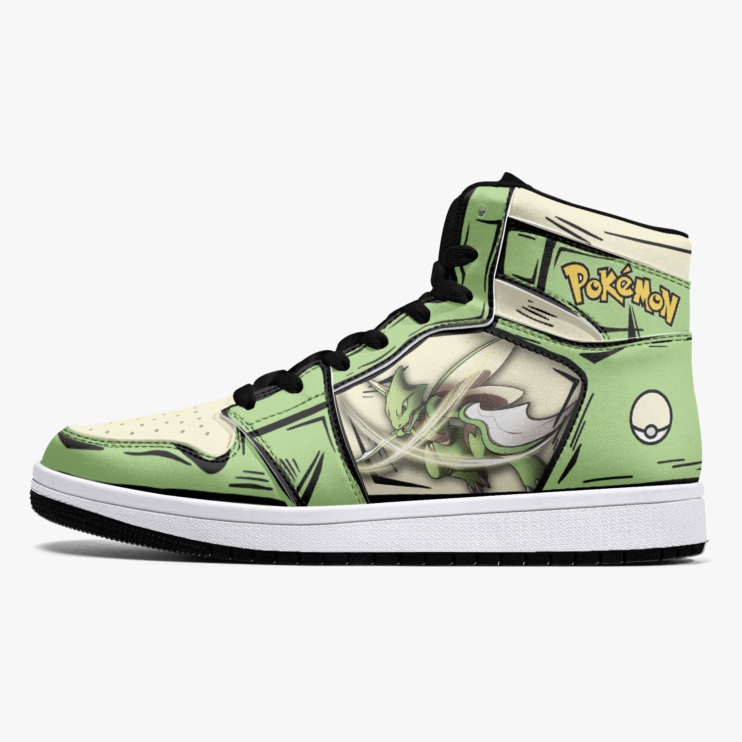 Scyther Pokemon Mid 1 Basketball Shoes