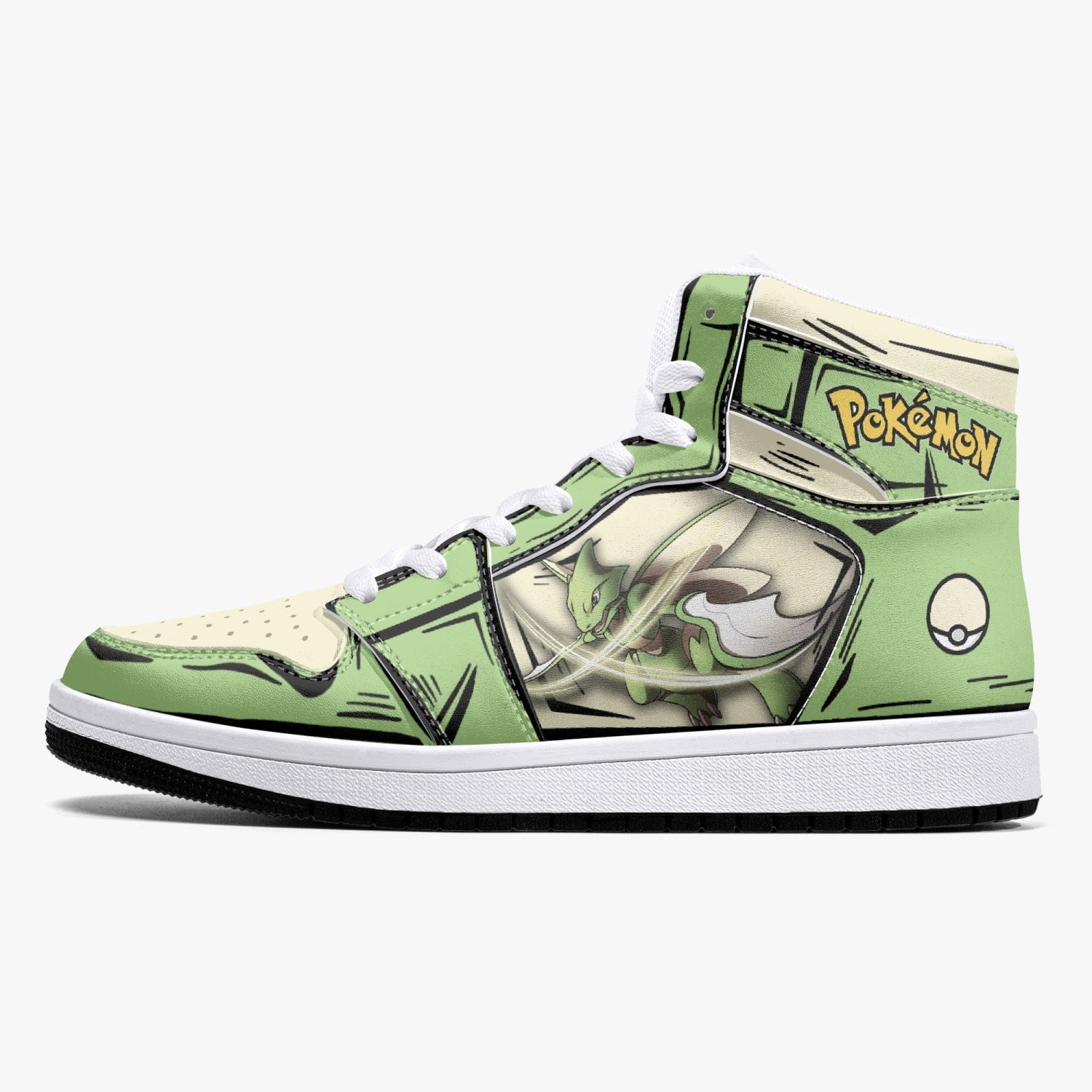 Scyther Pokemon Mid 1 Basketball Shoes