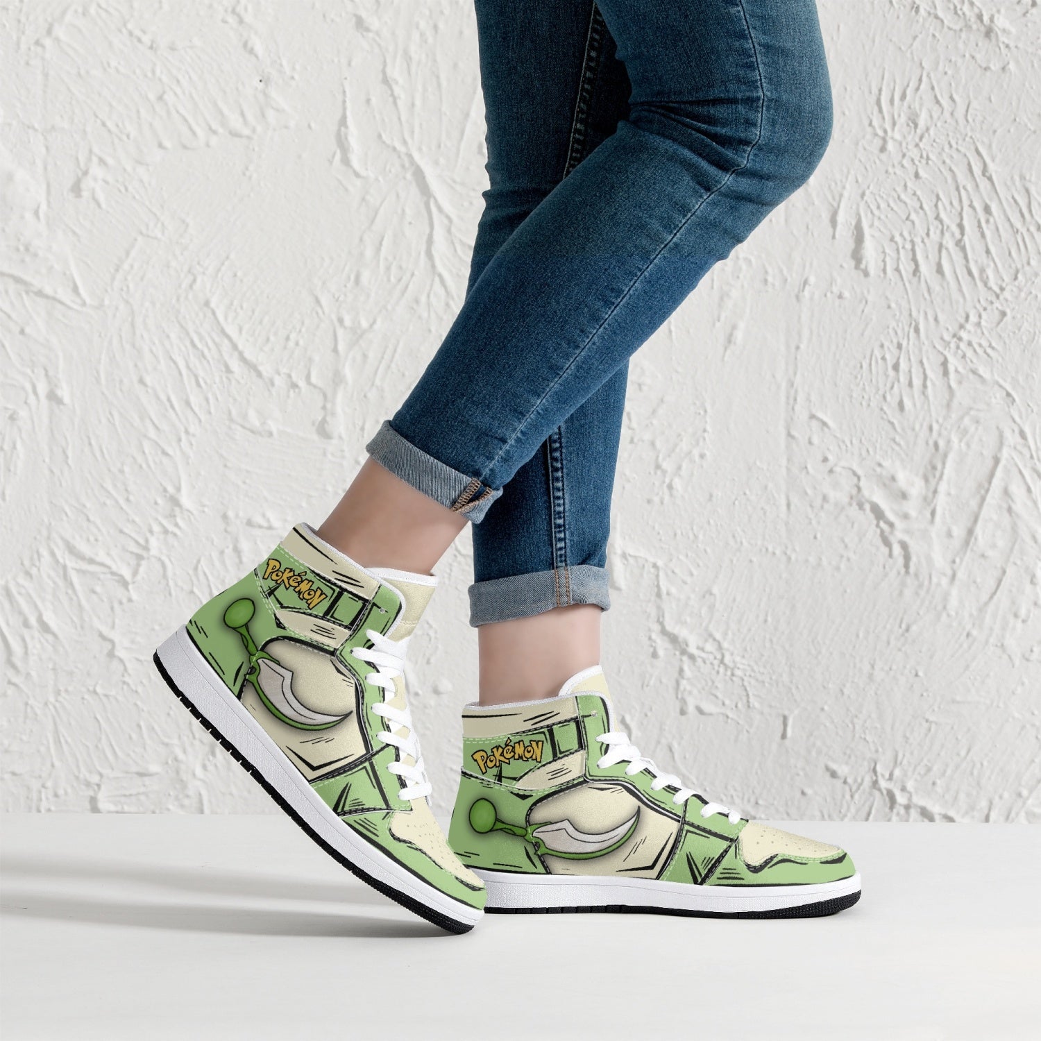 Scyther Pokemon Mid 1 Basketball Shoes