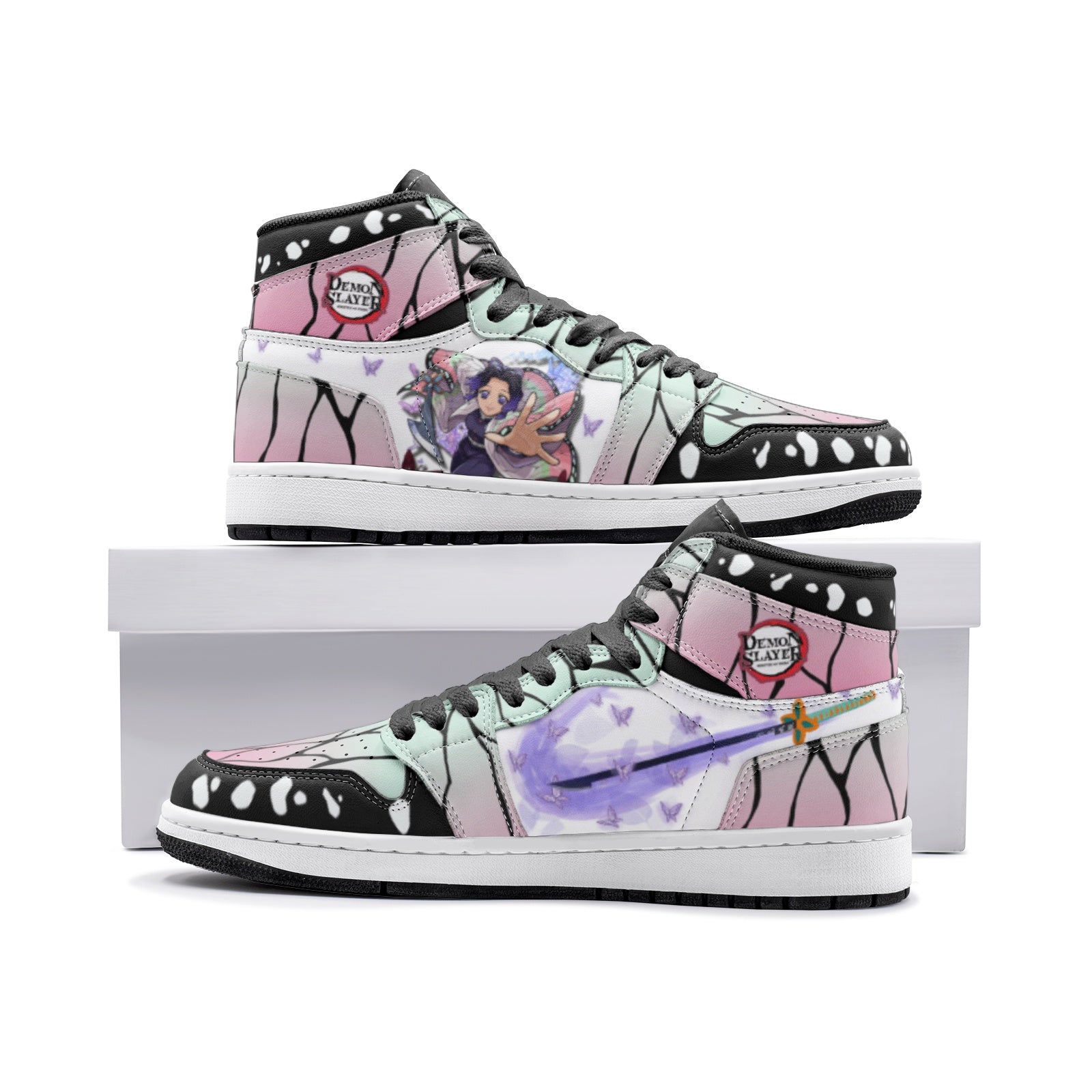 Shinobu Kocho Demon Slayer V2 Mid 1 Basketball Shoes