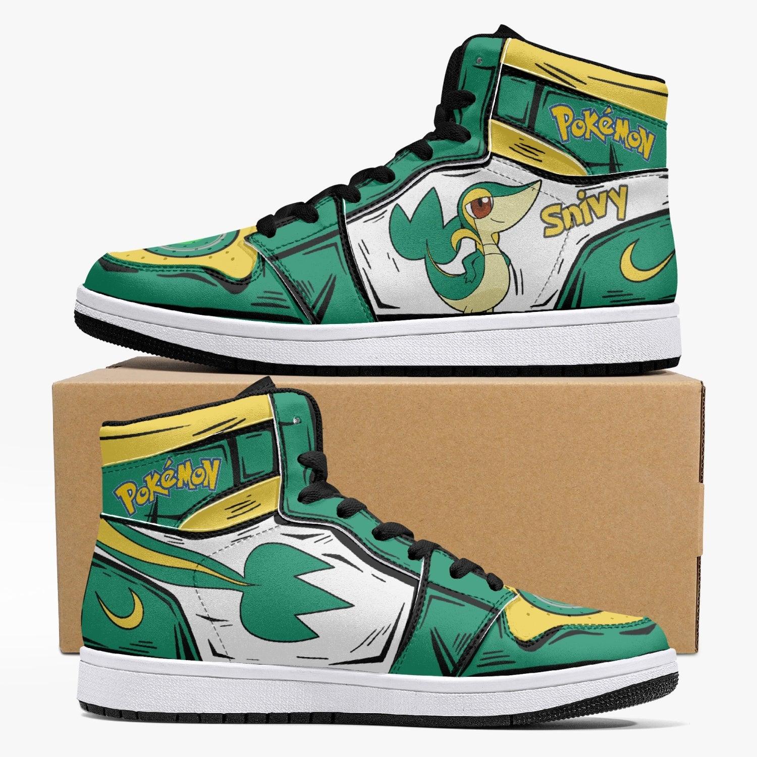 Snivy Pokemon Mid 1 Basketball Shoes