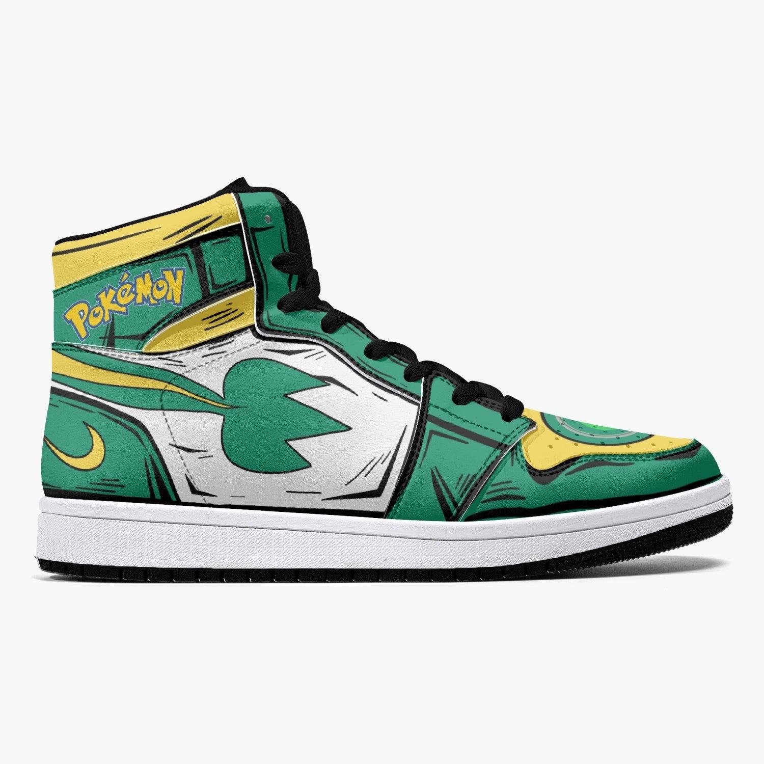 Snivy Pokemon Mid 1 Basketball Shoes