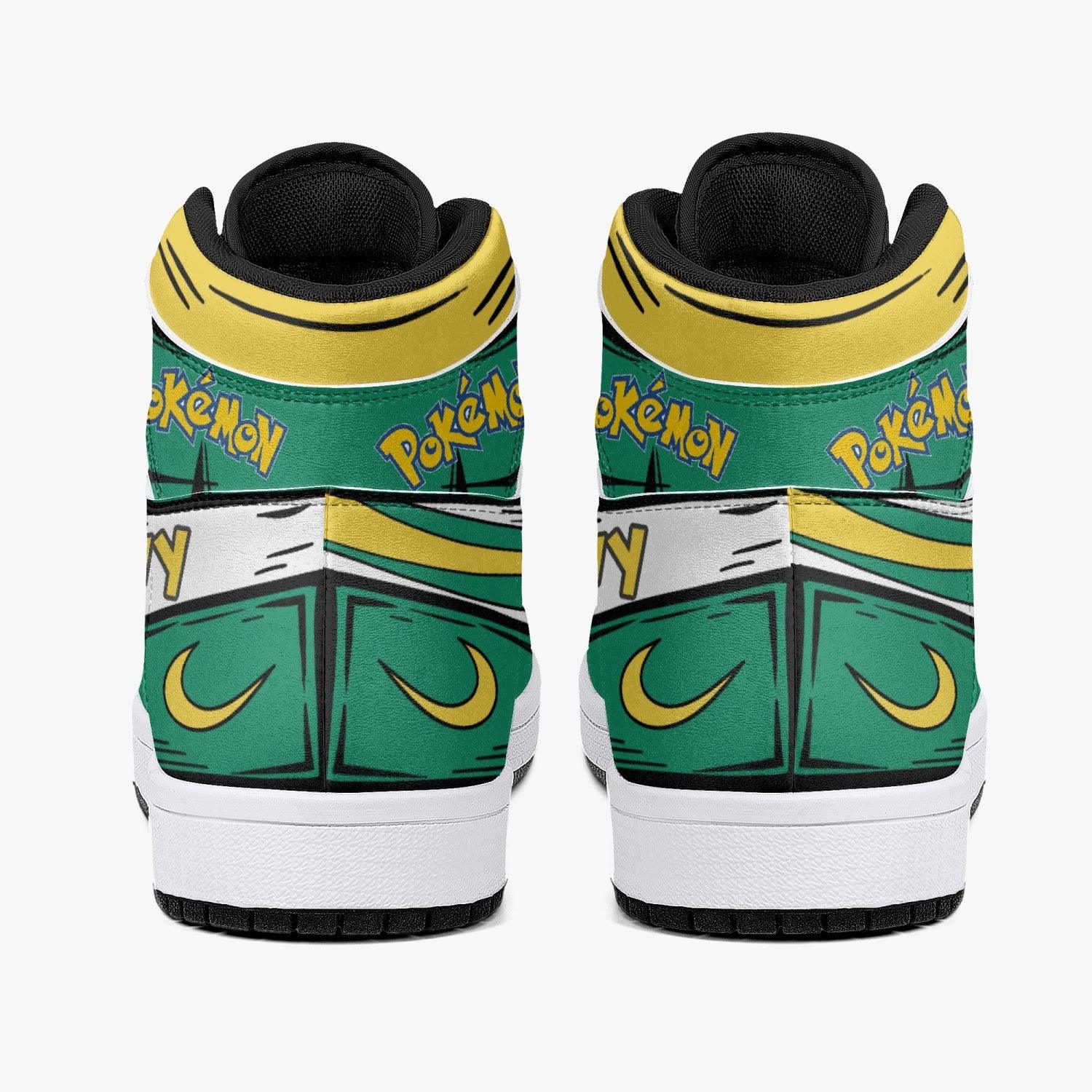 Snivy Pokemon Mid 1 Basketball Shoes