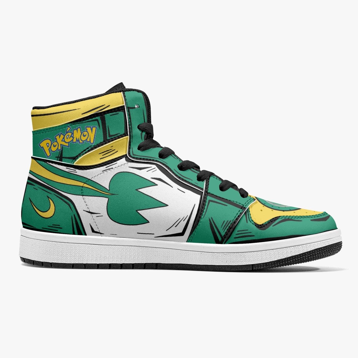 Snivy Pokemon Mid 1 Basketball Shoes