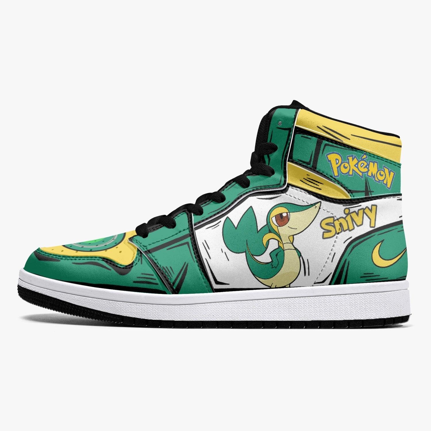 Snivy Pokemon Mid 1 Basketball Shoes