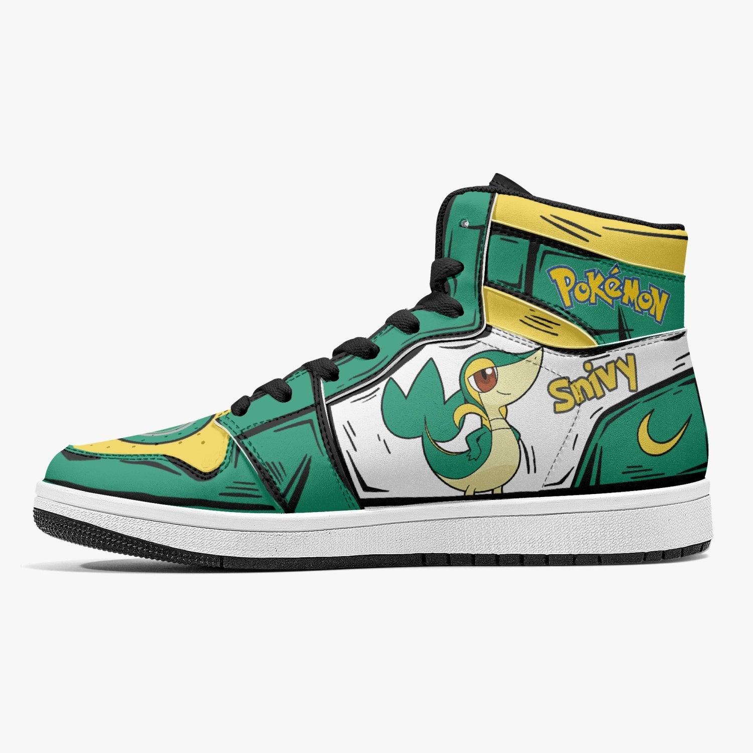 Snivy Pokemon Mid 1 Basketball Shoes