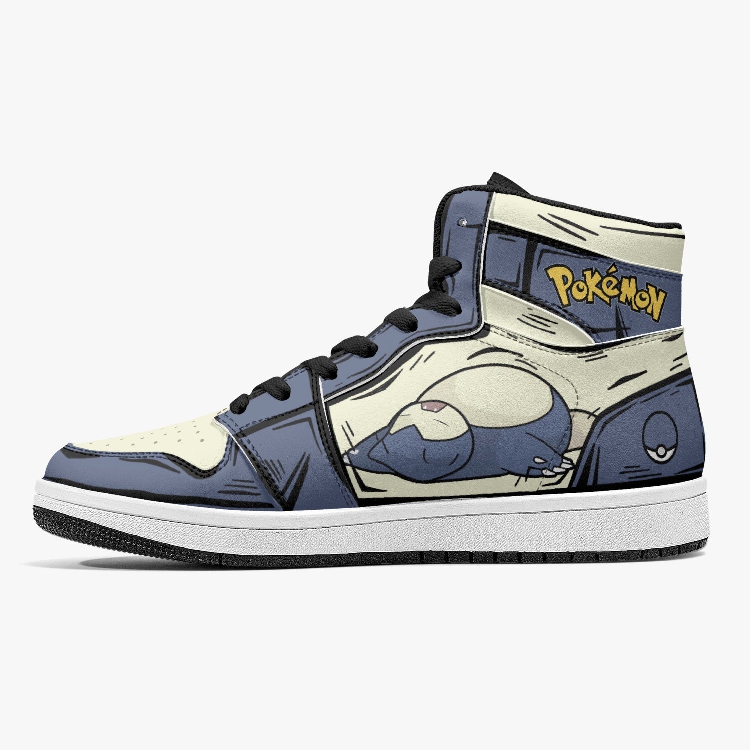 Snorlax Pokemon Mid 1 Basketball Shoes