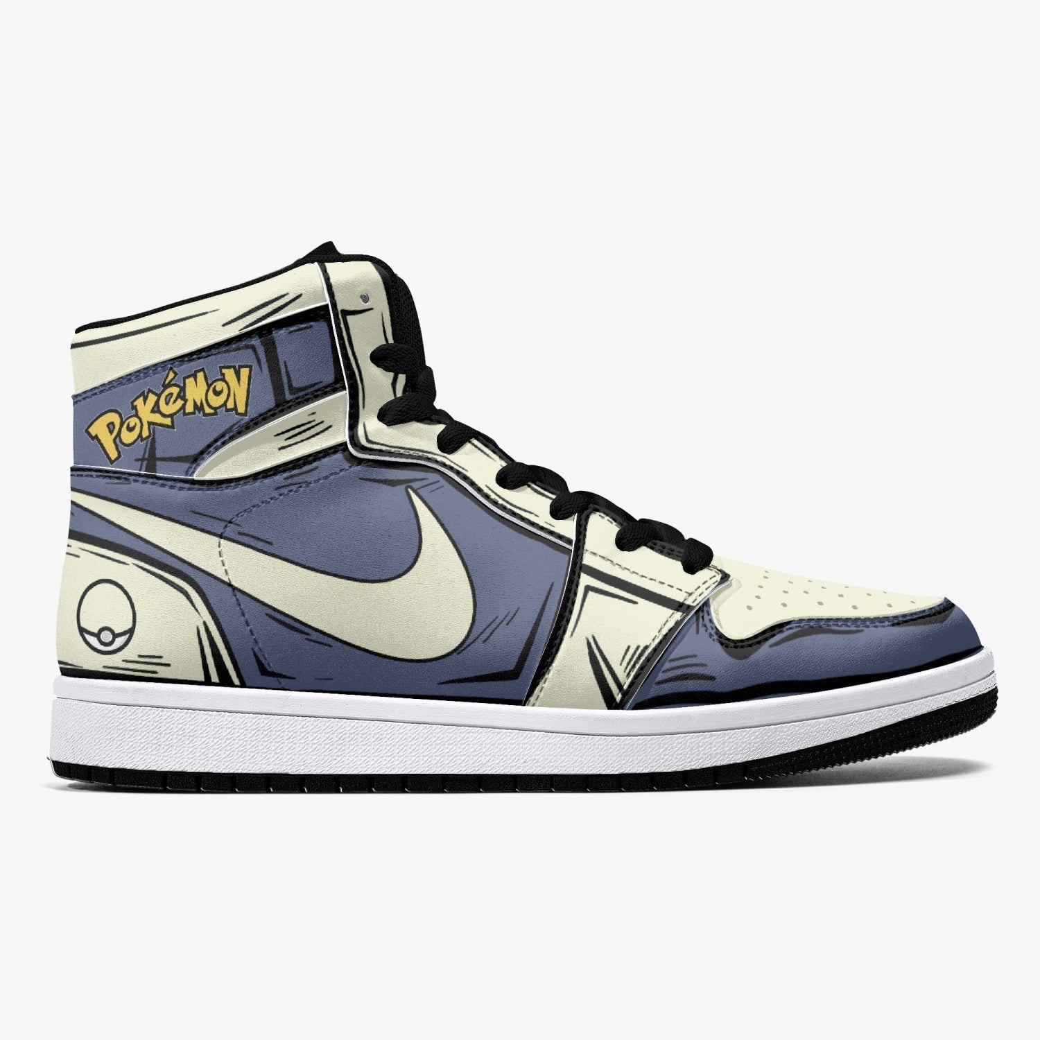 Snorlax Pokemon Mid 1 Basketball Shoes