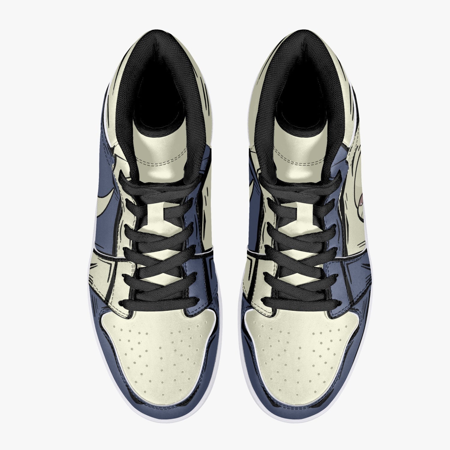 Snorlax Pokemon Mid 1 Basketball Shoes