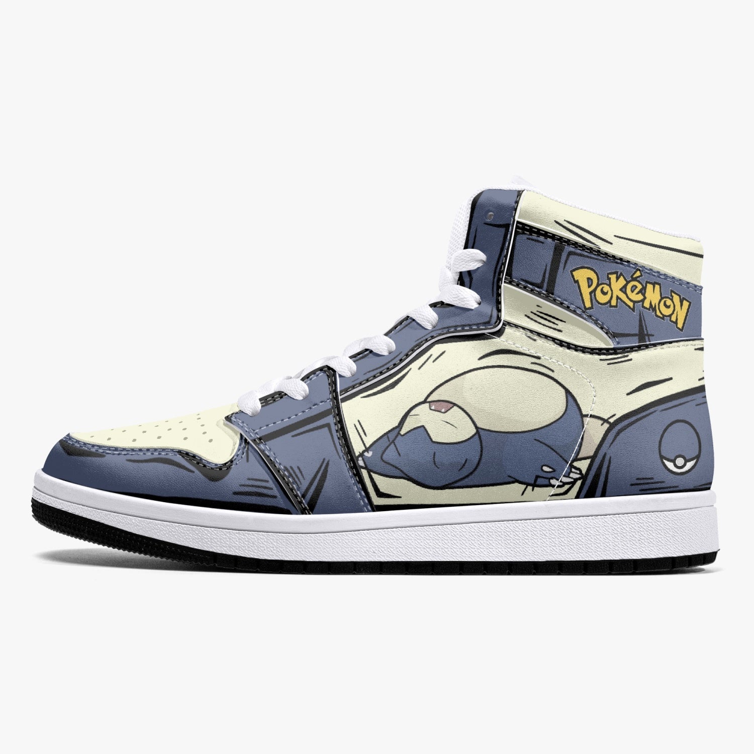 Snorlax Pokemon Mid 1 Basketball Shoes