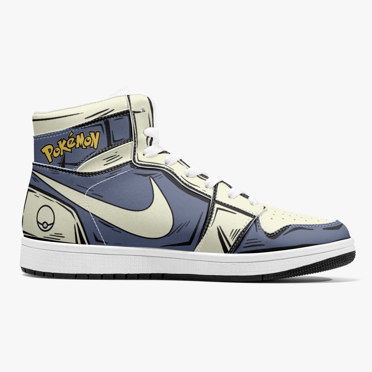 Snorlax Pokemon Mid 1 Basketball Shoes
