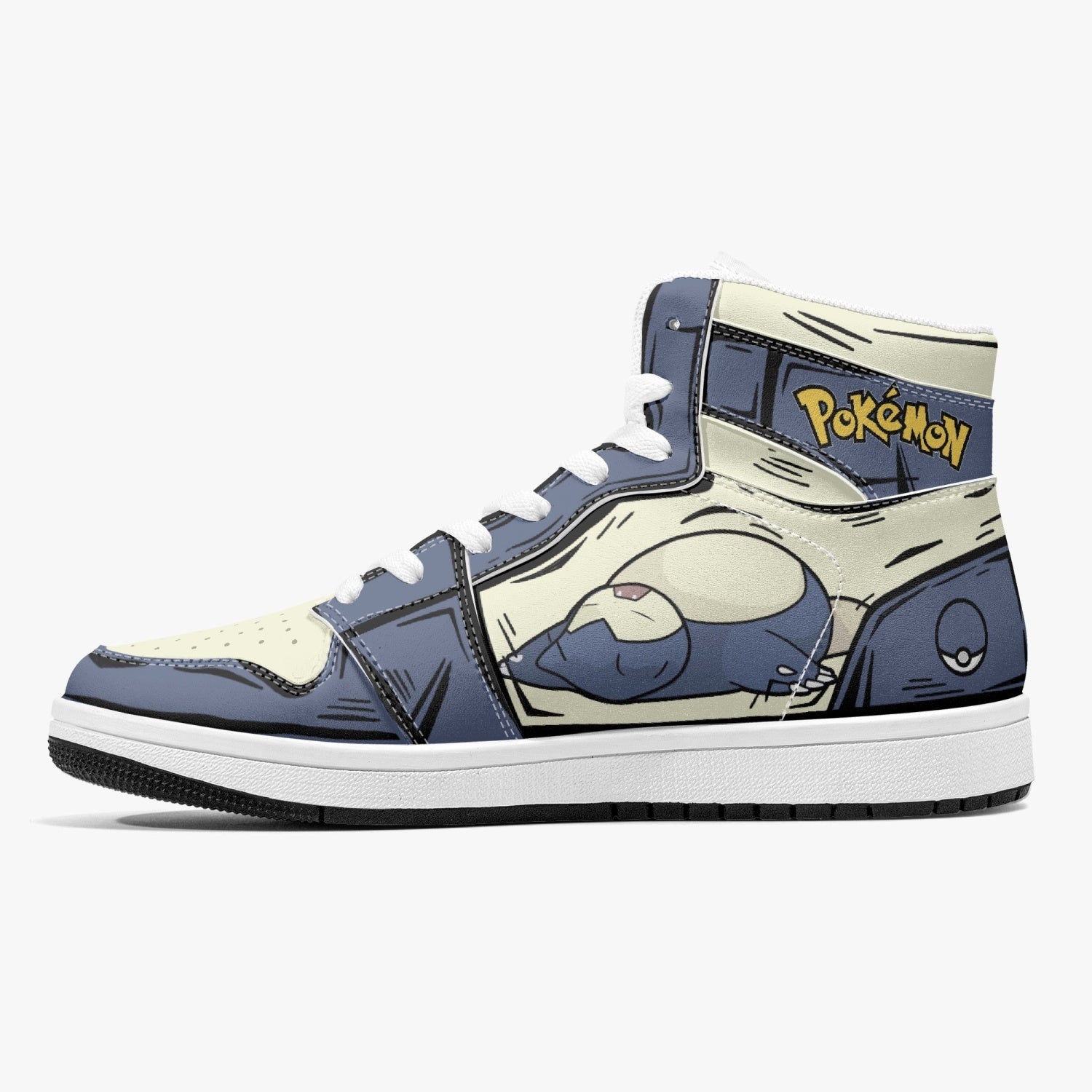Snorlax Pokemon Mid 1 Basketball Shoes