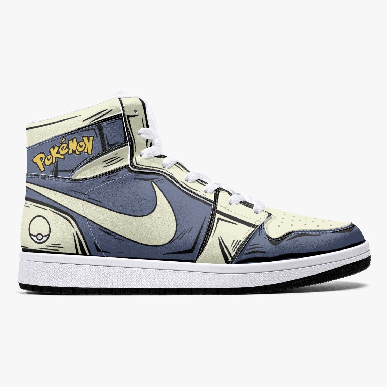 Snorlax Pokemon Mid 1 Basketball Shoes
