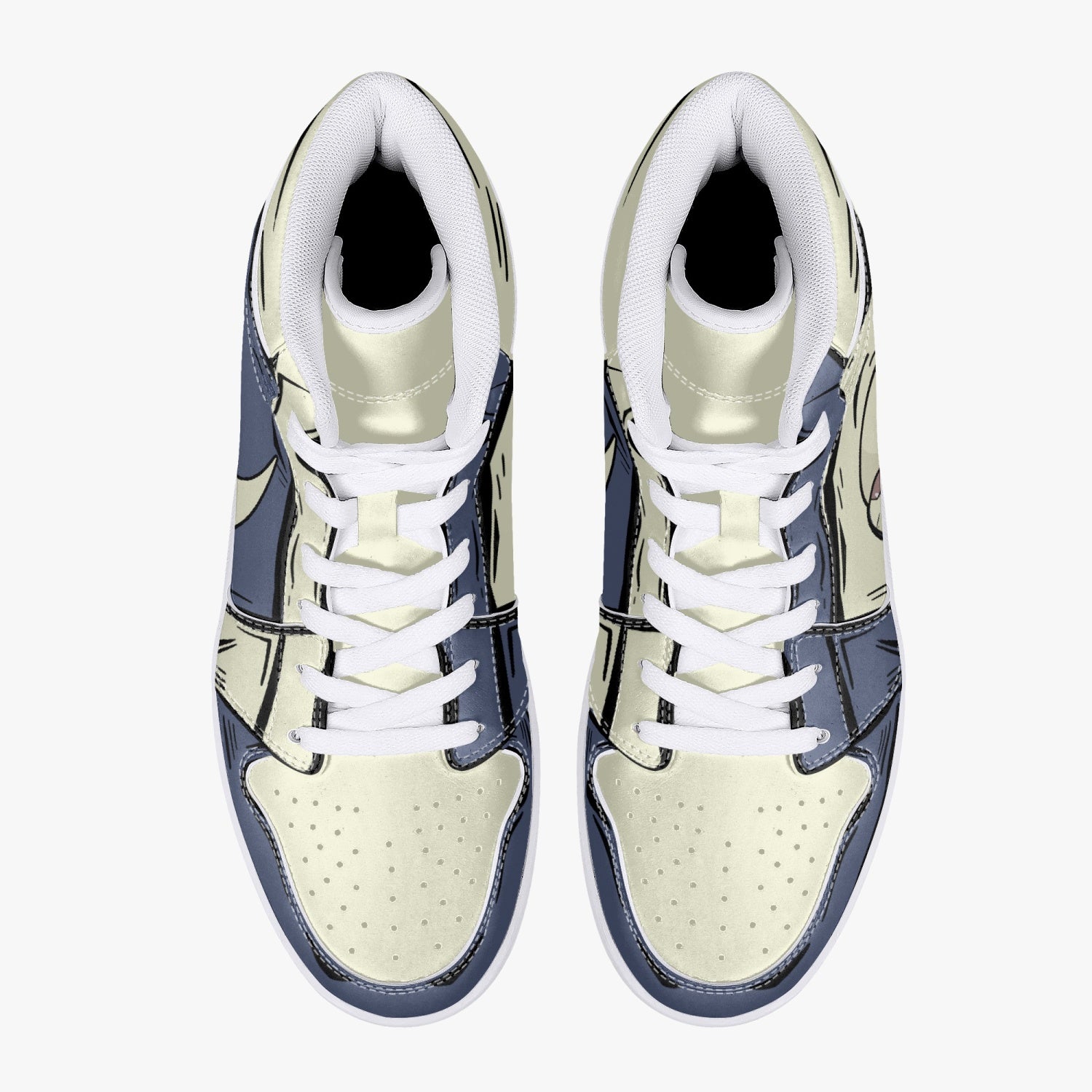 Snorlax Pokemon Mid 1 Basketball Shoes