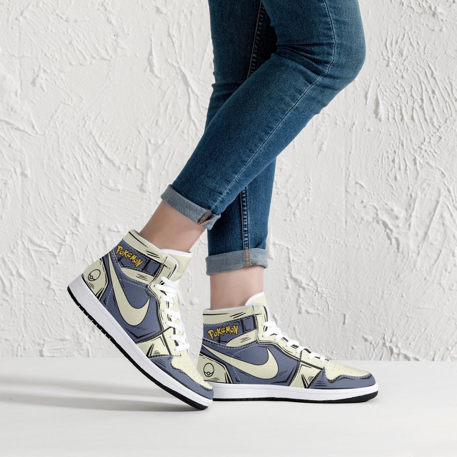 Snorlax Pokemon Mid 1 Basketball Shoes
