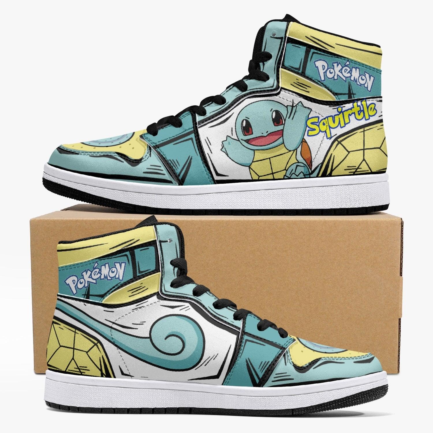 Squirtle Pokemon Mid 1 Basketball Shoes