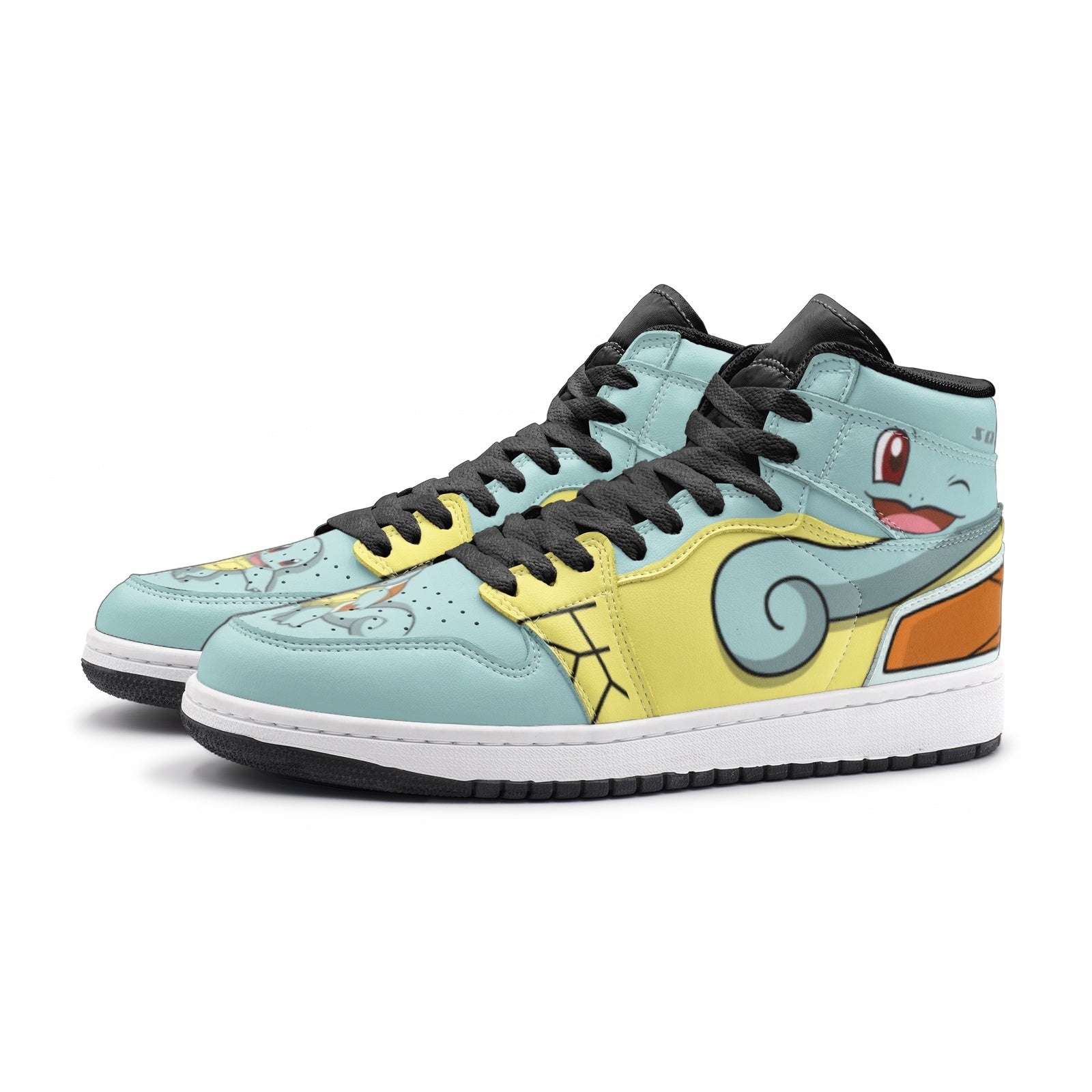 Squirtle Starter Pokemon Mid 1 Basketball Shoes