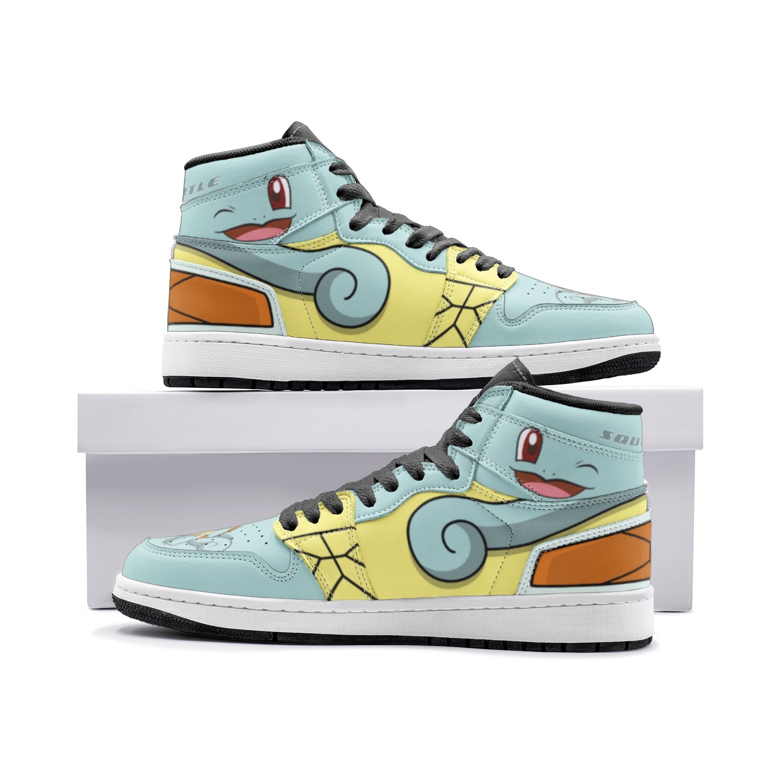 Squirtle Starter Pokemon Mid 1 Basketball Shoes