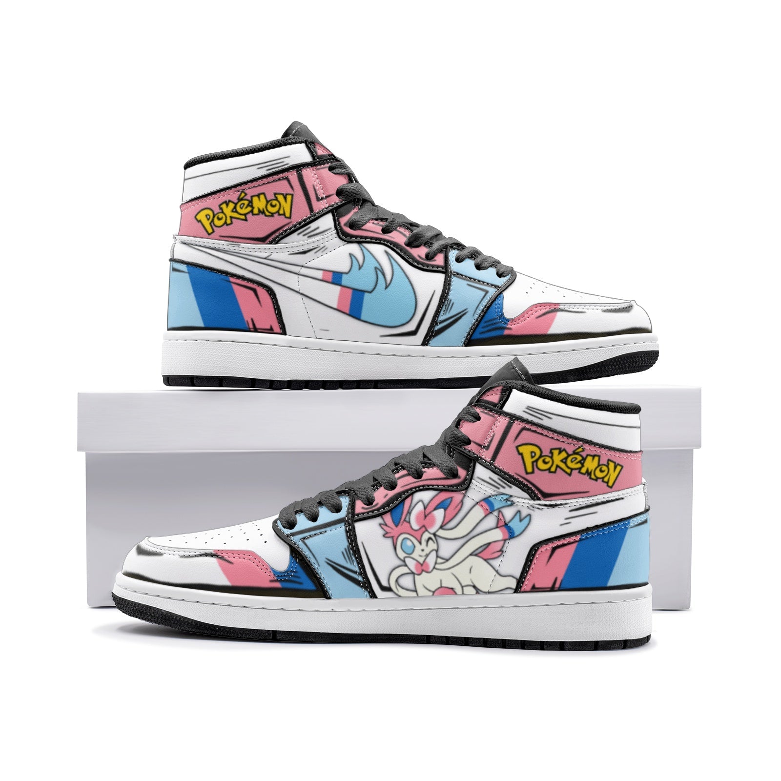 Sylveon Pokemon 2 Mid 1 Basketball Shoes