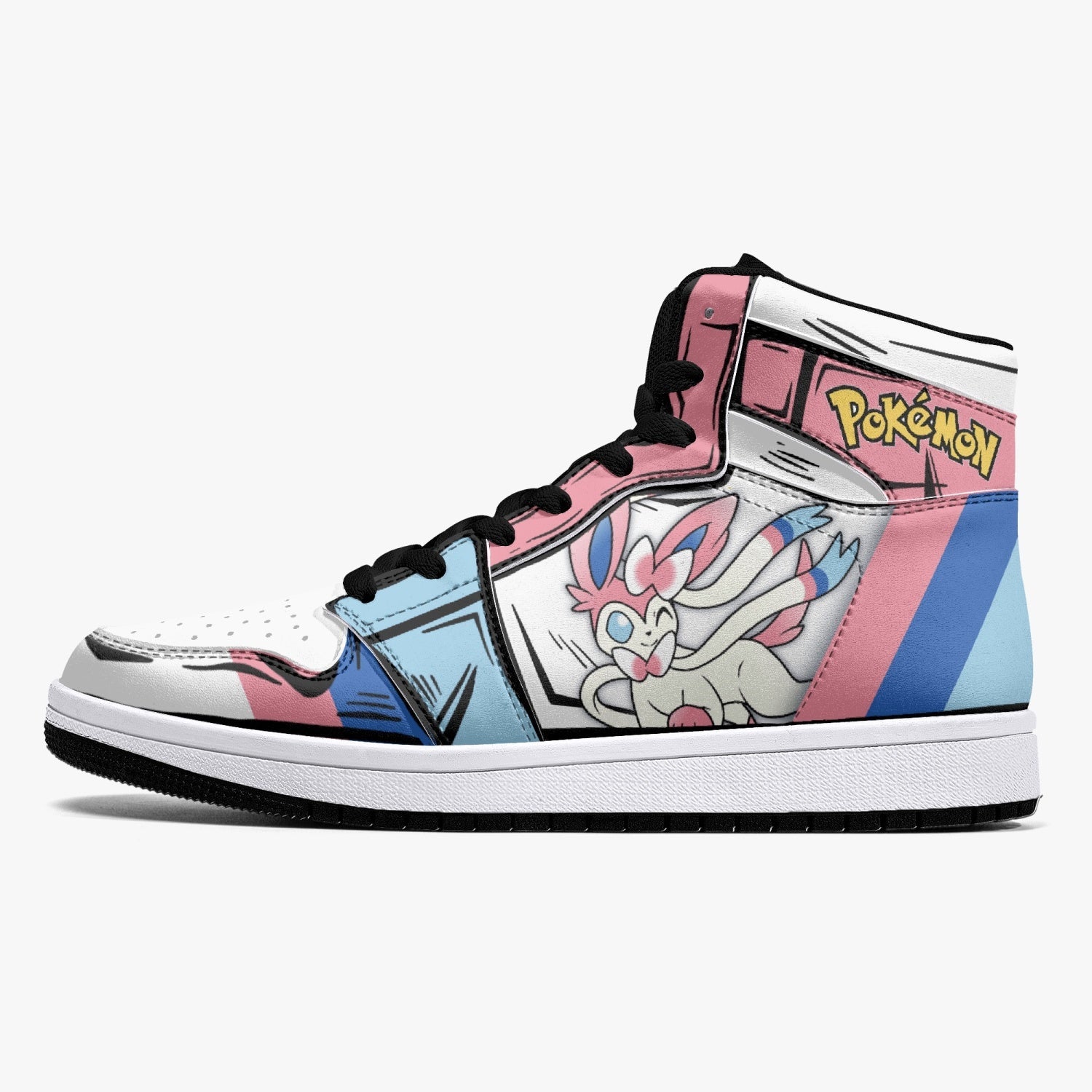 Sylveon Pokemon Mid 1 Basketball Shoes
