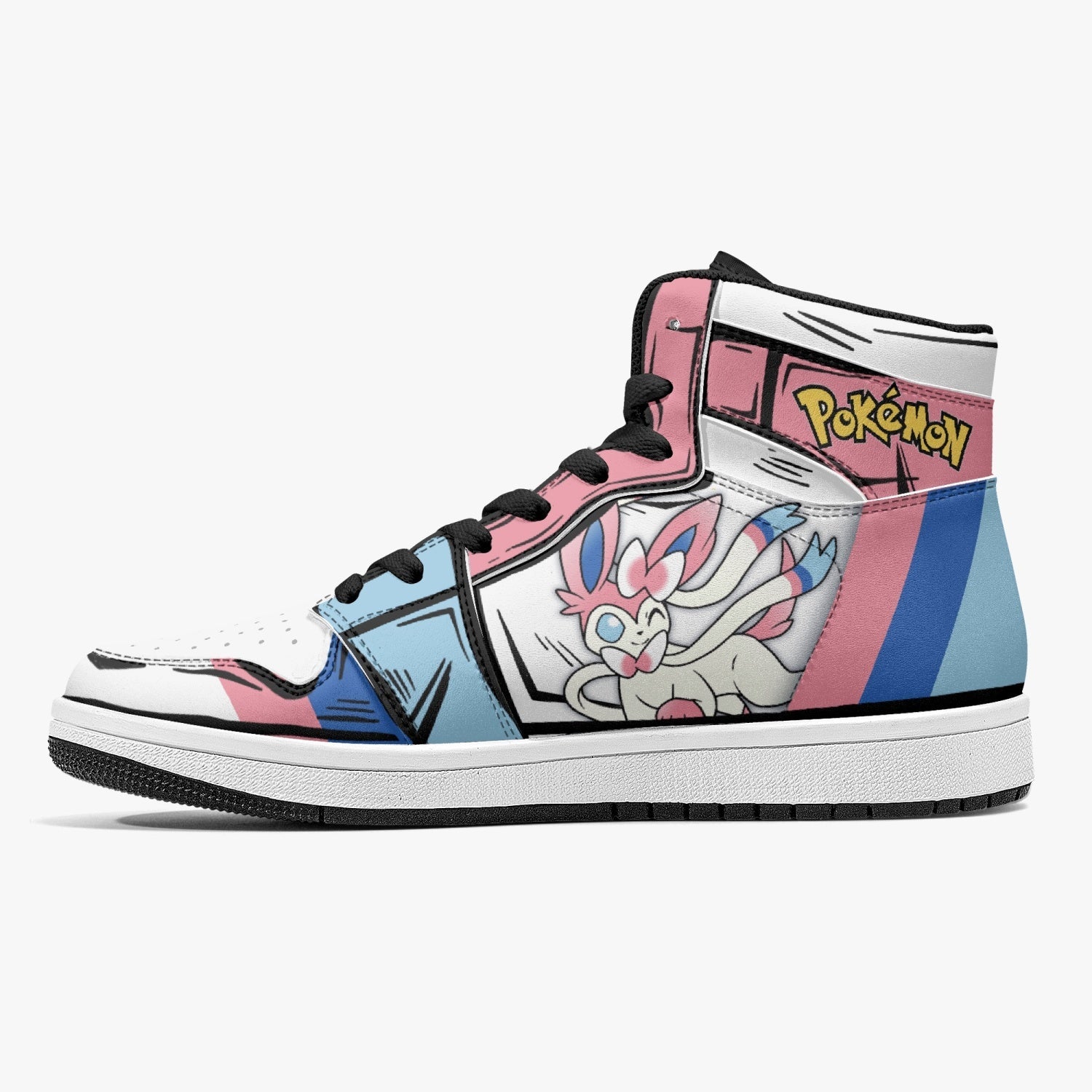 Sylveon Pokemon Mid 1 Basketball Shoes