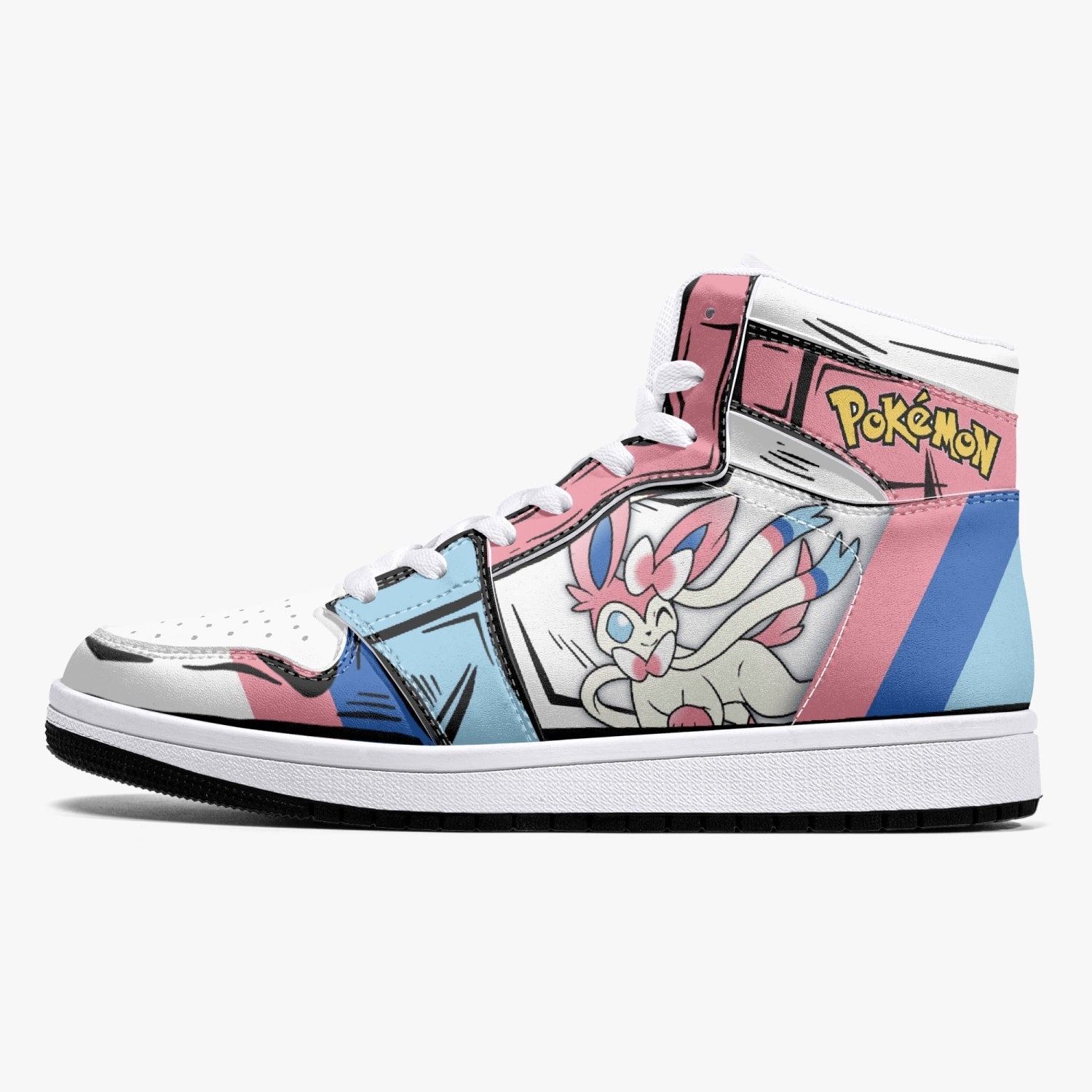 Sylveon Pokemon Mid 1 Basketball Shoes