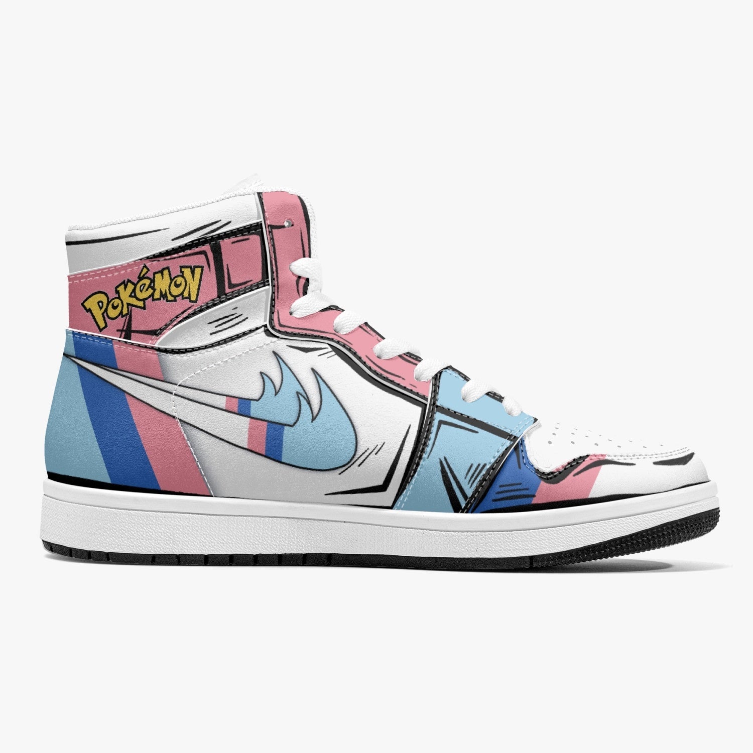 Sylveon Pokemon Mid 1 Basketball Shoes