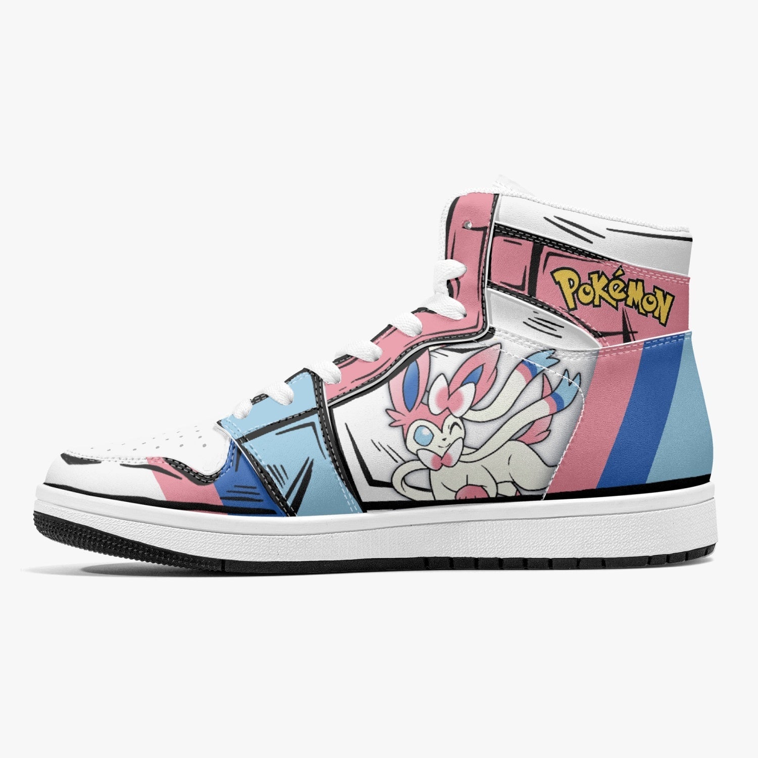 Sylveon Pokemon Mid 1 Basketball Shoes