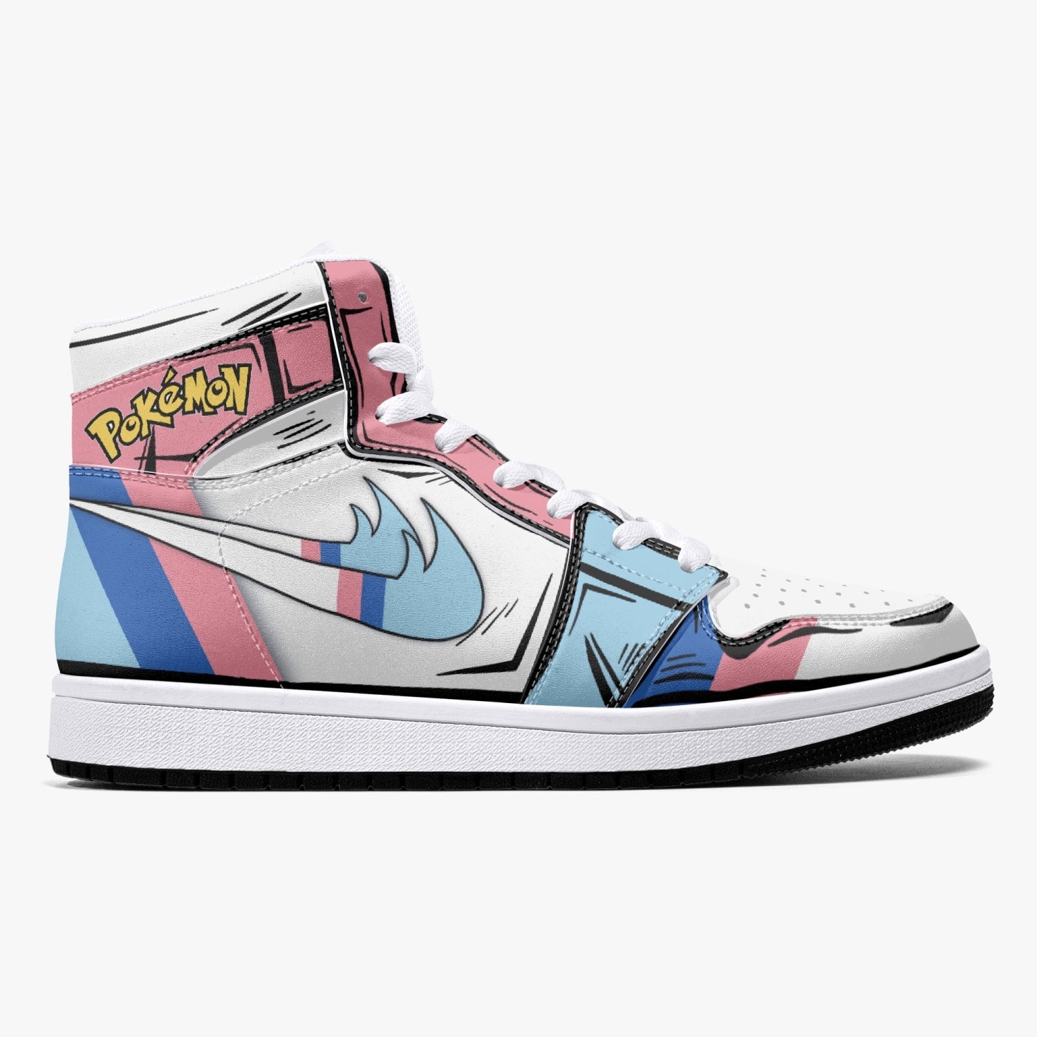 Sylveon Pokemon Mid 1 Basketball Shoes