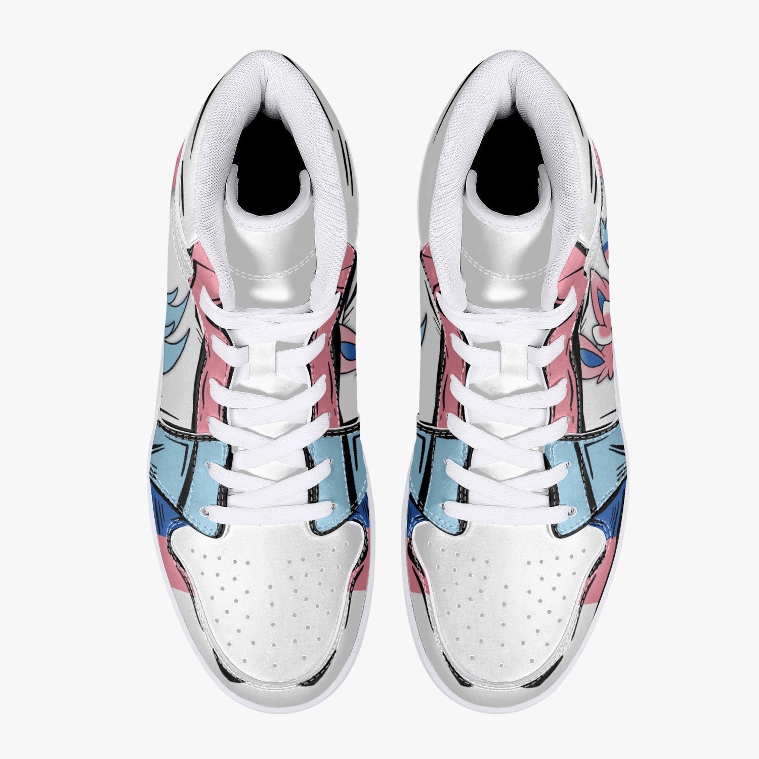 Sylveon Pokemon Mid 1 Basketball Shoes