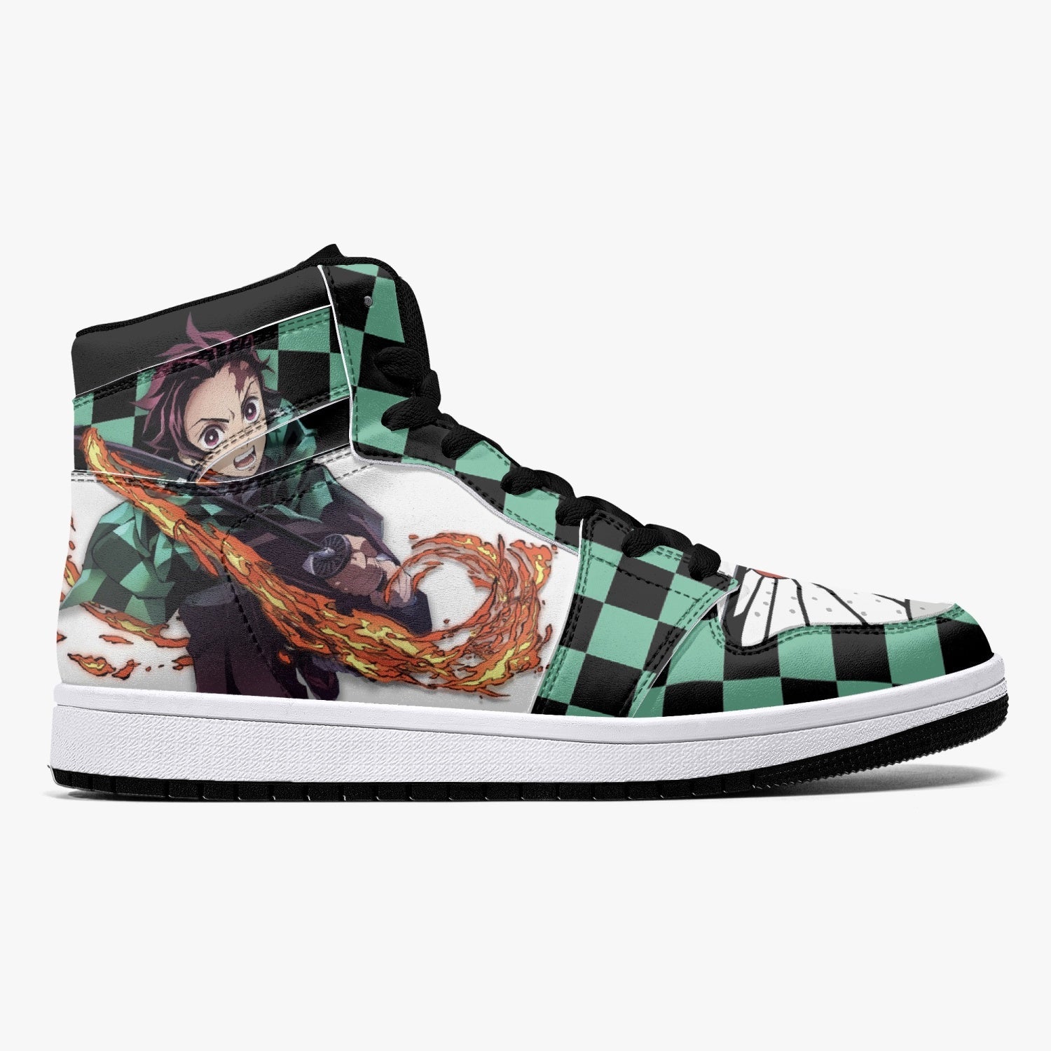 Tanjiro Kamado Water and Sun Breathing Demon Slayer Mid 1 Basketball Shoes