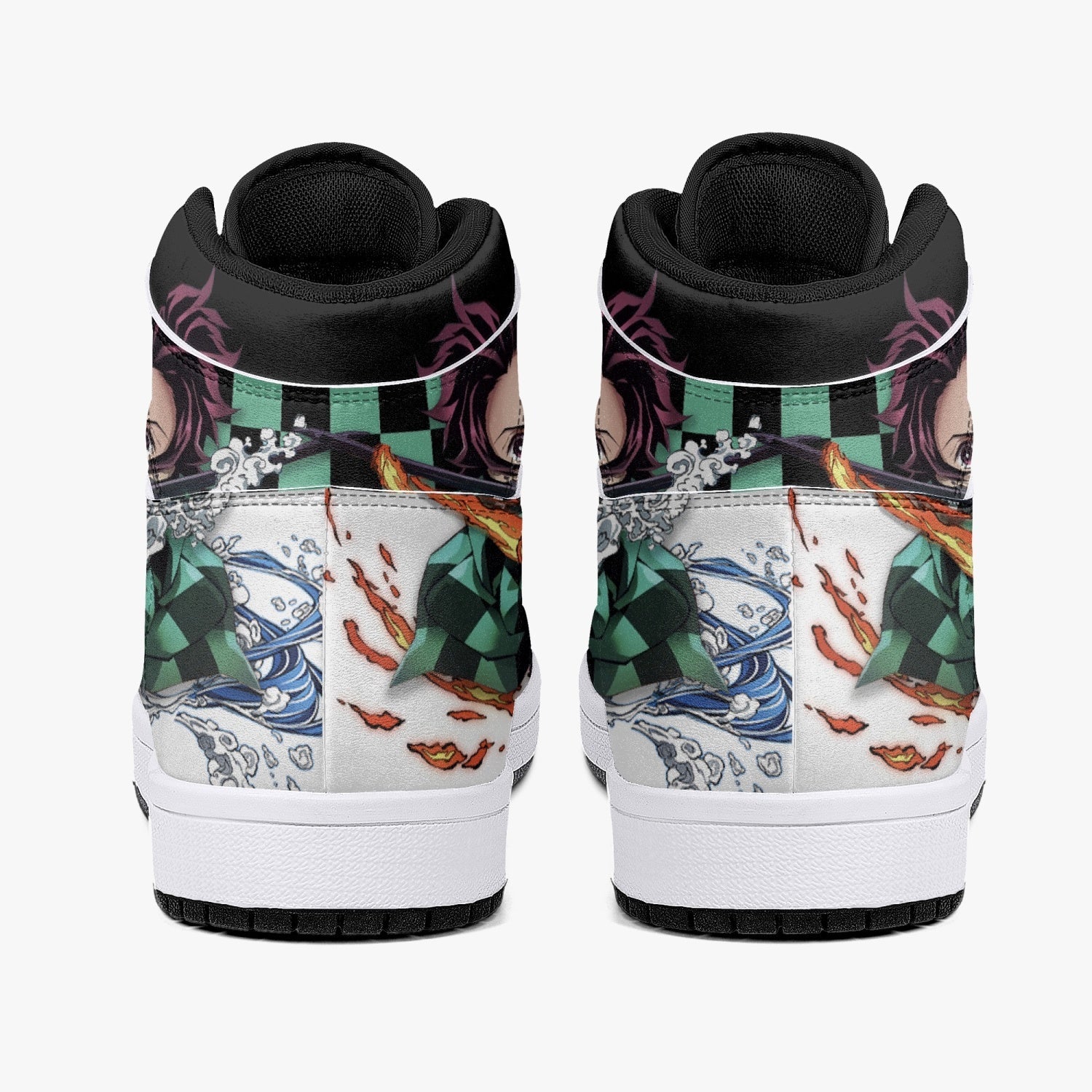 Tanjiro Kamado Water and Sun Breathing Demon Slayer Mid 1 Basketball Shoes