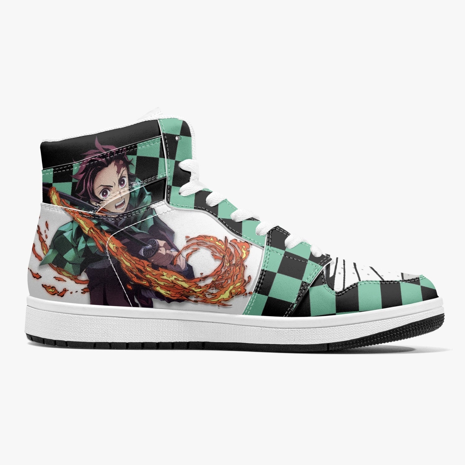 Tanjiro Kamado Water and Sun Breathing Demon Slayer Mid 1 Basketball Shoes
